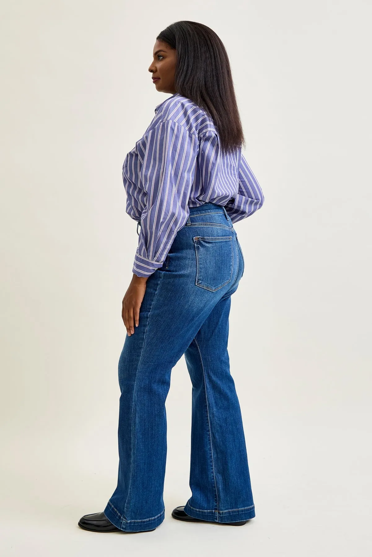Charlotte Wide Hem Flare Jeans - PLUS sold by Judy Blue product image thumbnail 4