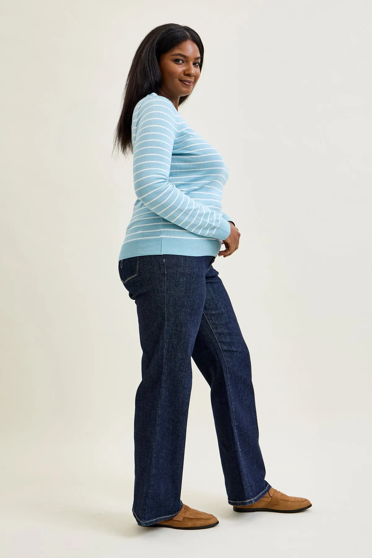 Lux Rinse Geometric Wide Leg - PLUS sold by Judy Blue product image thumbnail 5