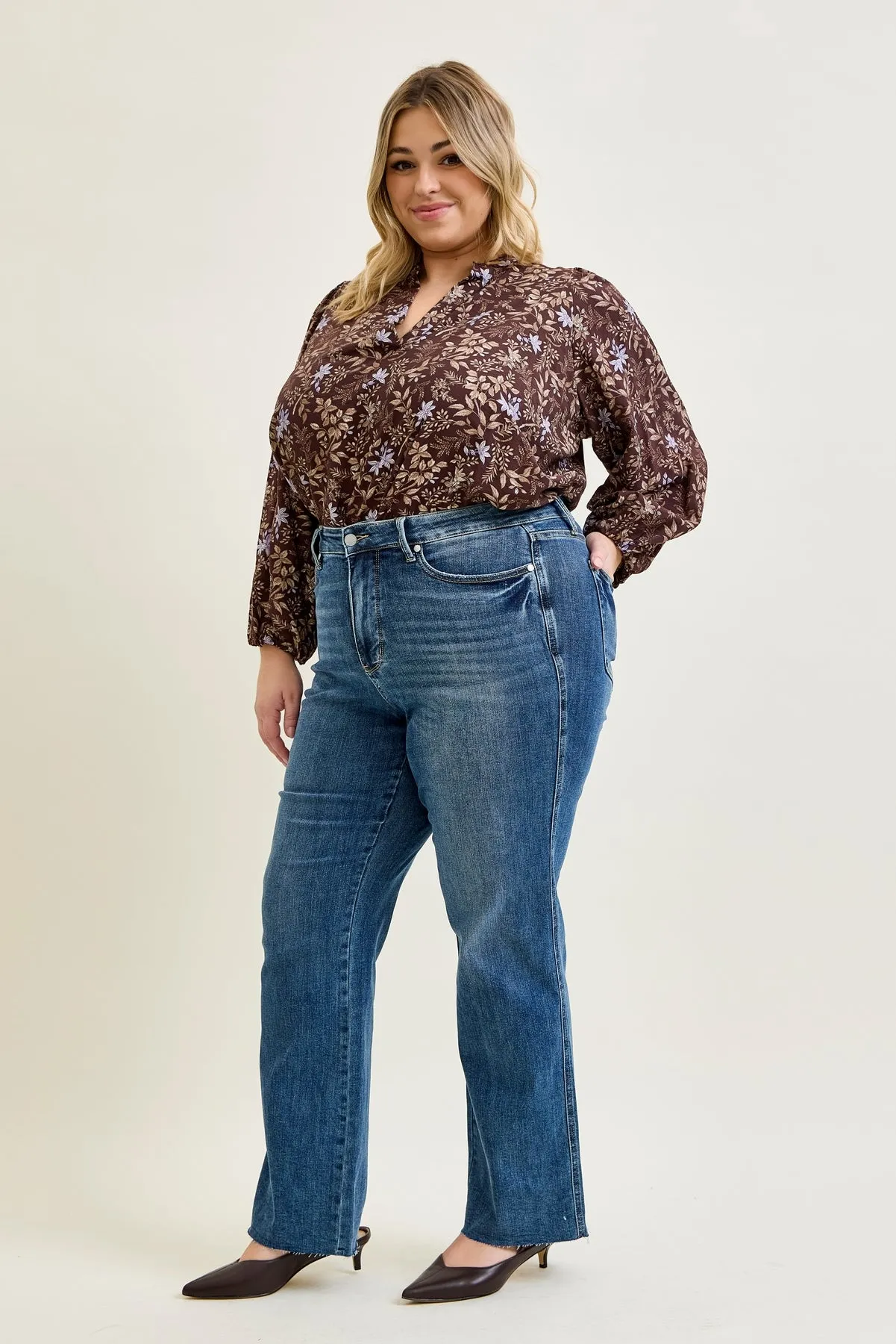 Kimberly Tummy Control Vintage Straight Jeans - PLUS sold by Judy Blue product image thumbnail 4