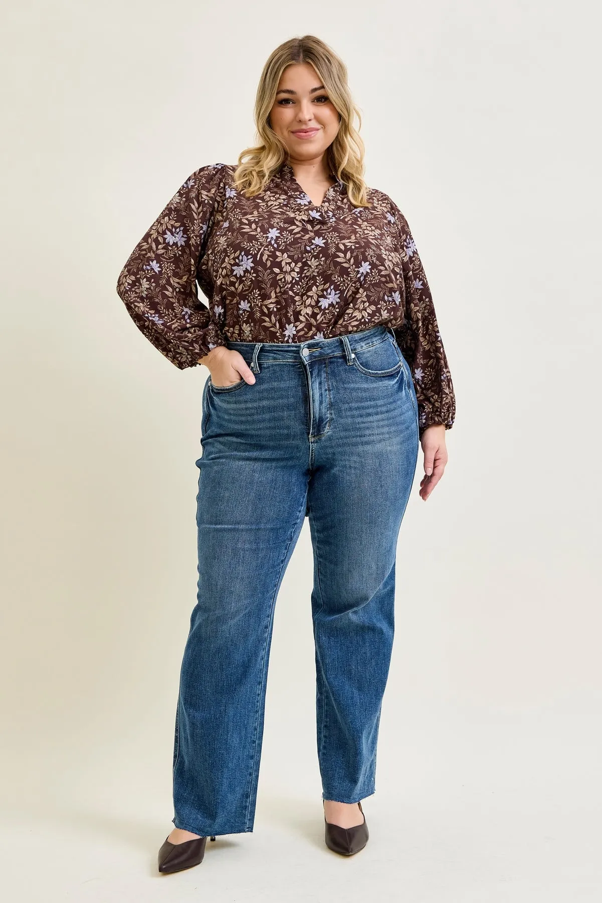 Kimberly Tummy Control Vintage Straight Jeans - PLUS sold by Judy Blue