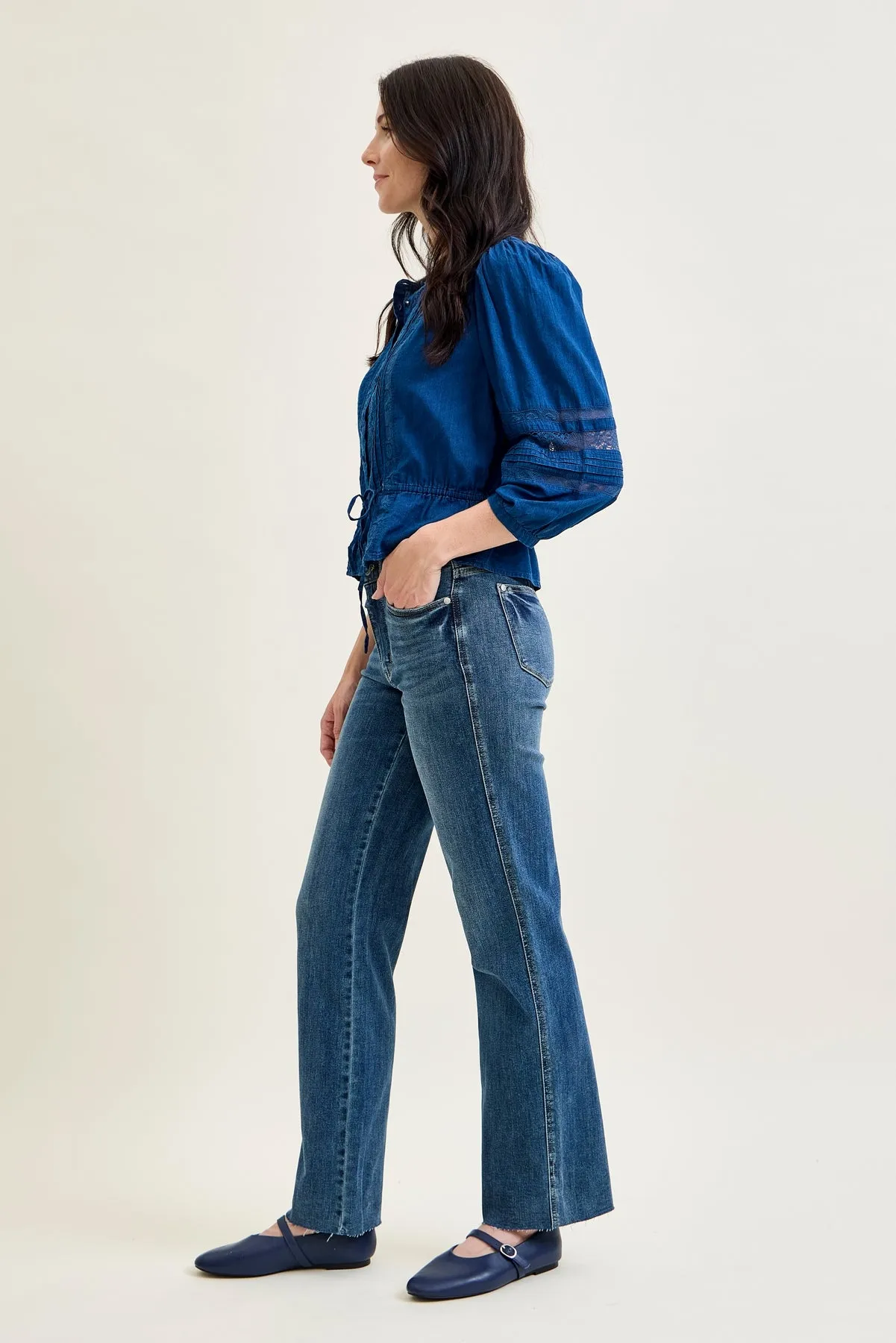 Kimberly Tummy Control Vintage Straight Jeans sold by Judy Blue product image thumbnail 3
