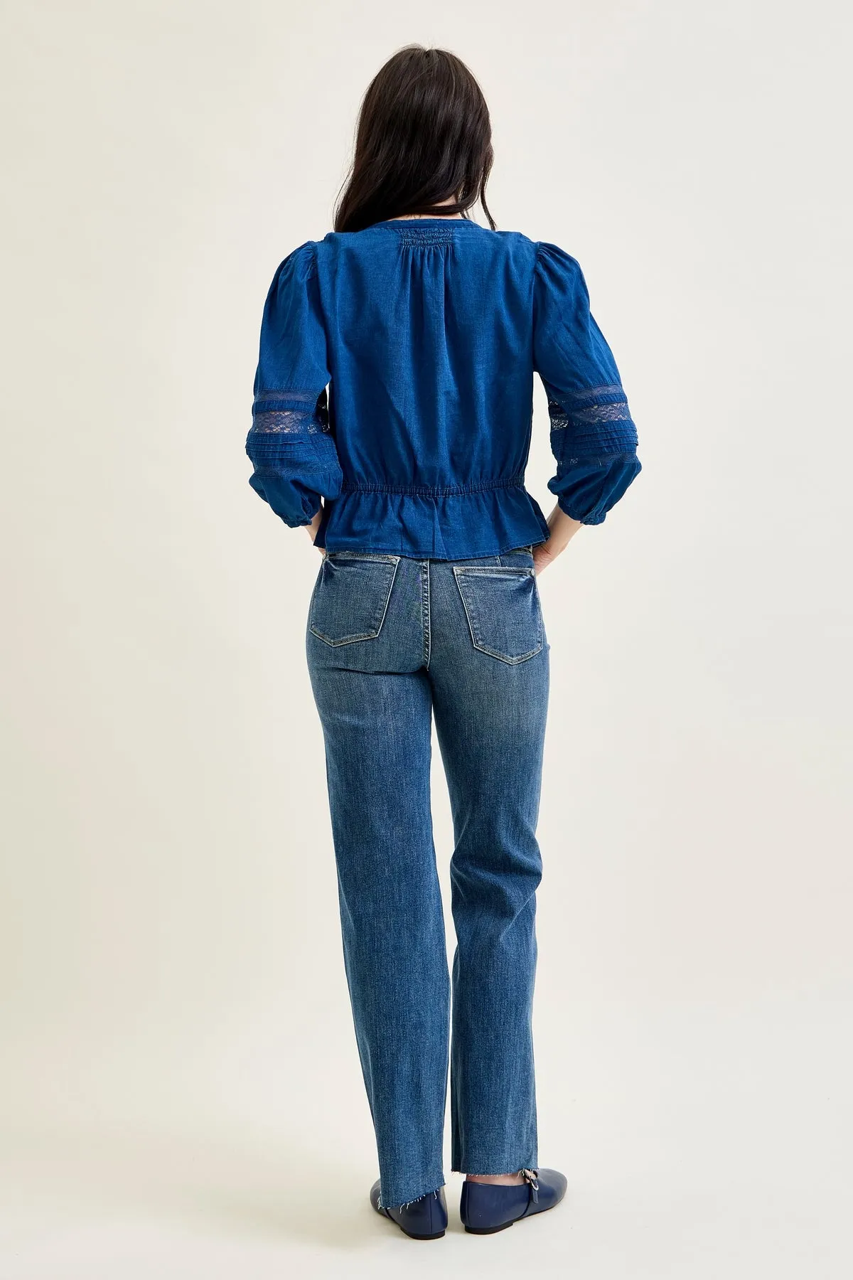 Kimberly Tummy Control Vintage Straight Jeans sold by Judy Blue product image thumbnail 4