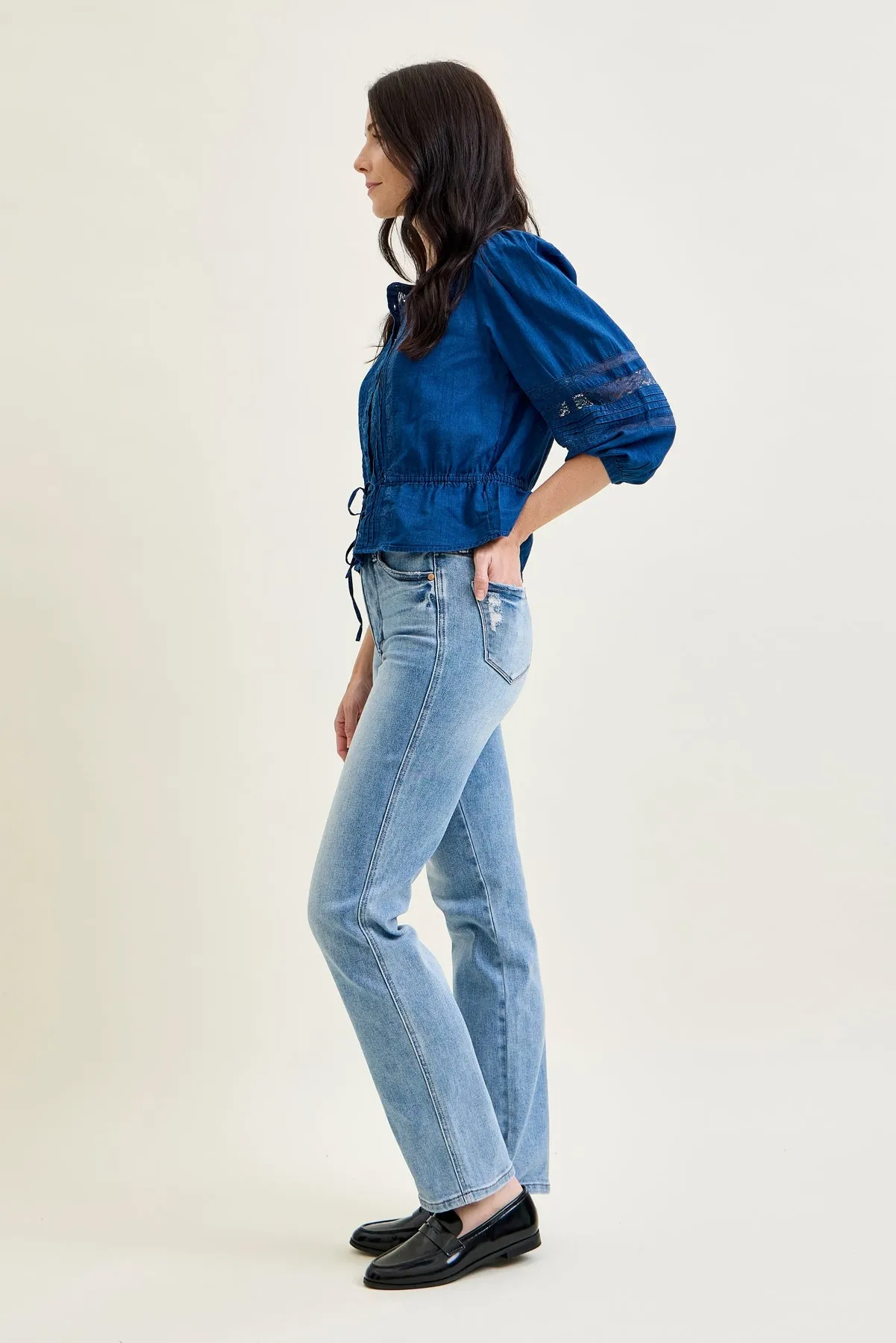 Kimberly Tummy Control Straight Jeans sold by Judy Blue product image thumbnail 4