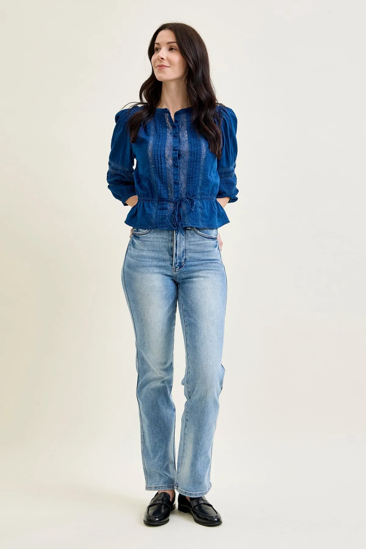 Kimberly Tummy Control Straight Jeans sold by Judy Blue