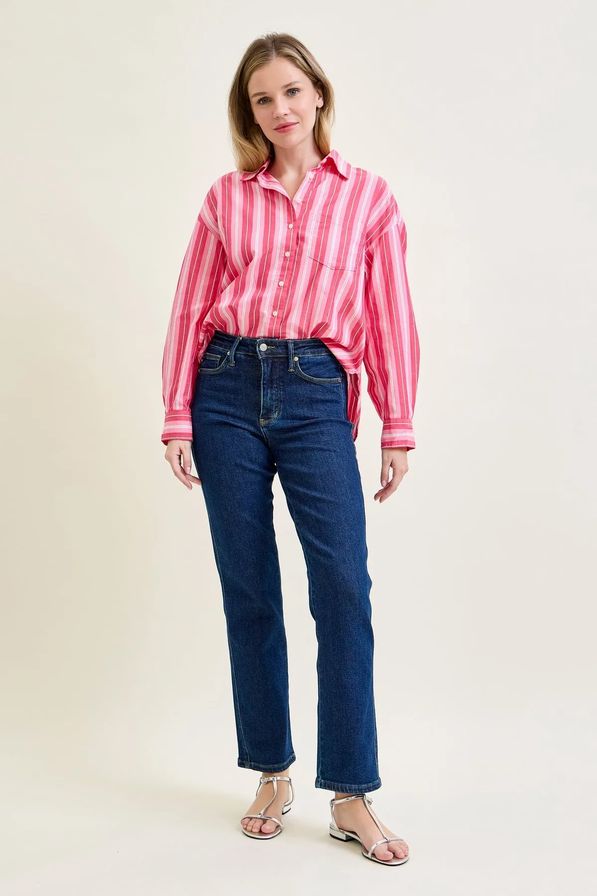Kimberly Tummy Control Classic Straight Jeans sold by Judy Blue