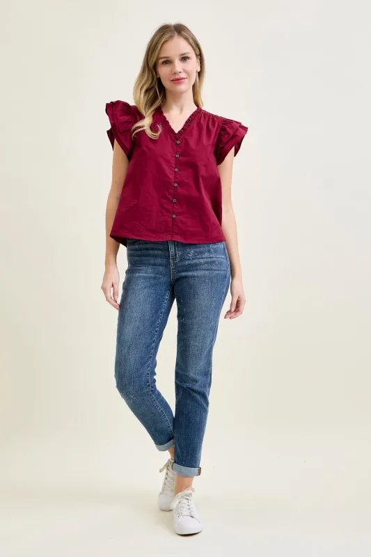 Billie Bleach Splash Boyfriend Jeans made by Judy Blue