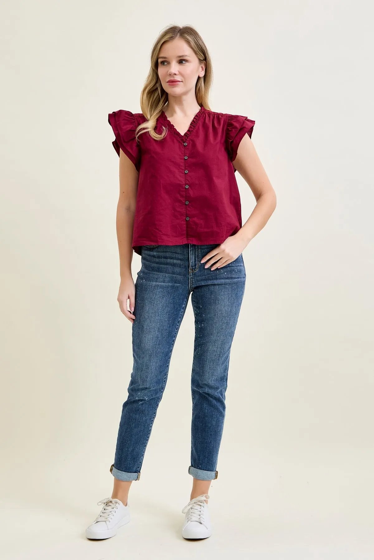 Billie Bleach Splash Boyfriend Jeans sold by Judy Blue product image thumbnail 3