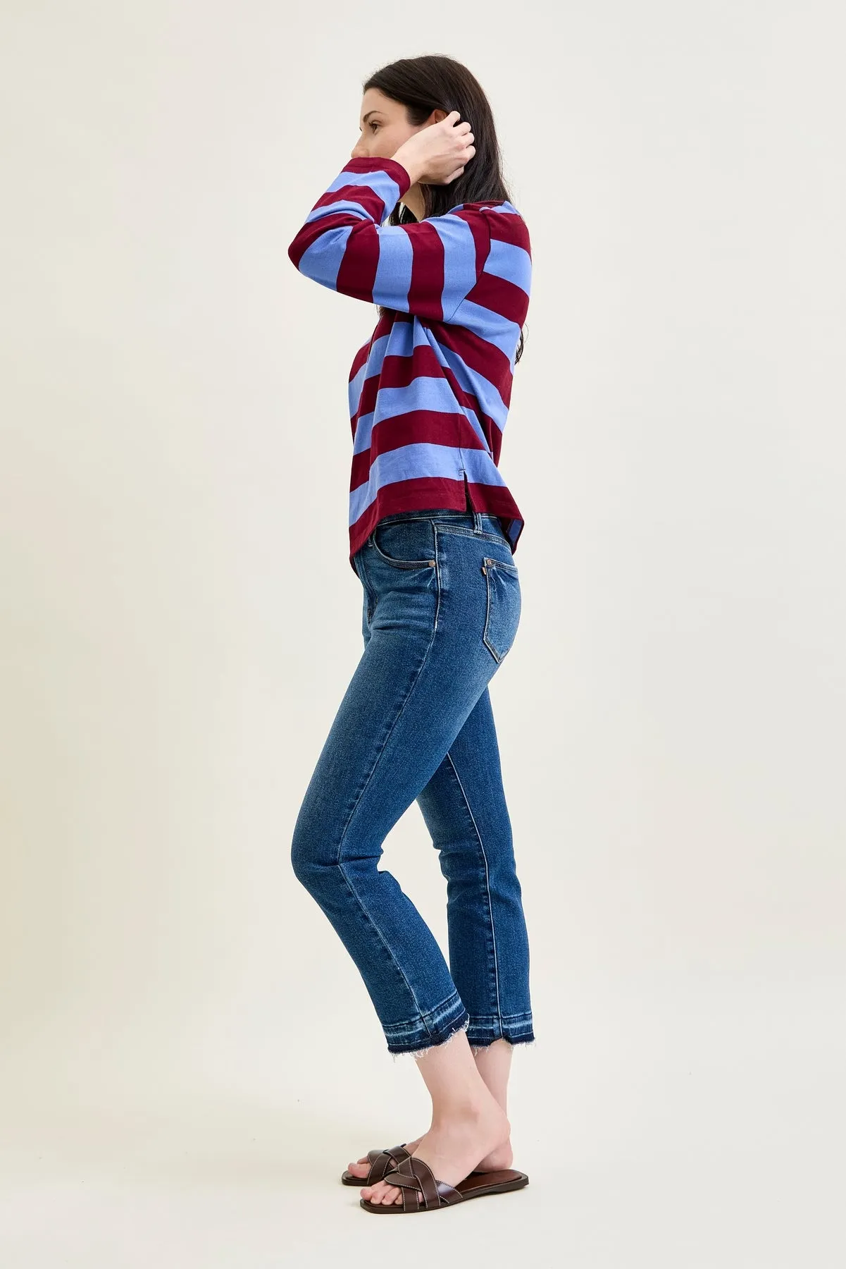 Amy Vintage Wash Kick Flare With Released Hem sold by Judy Blue product image thumbnail 4