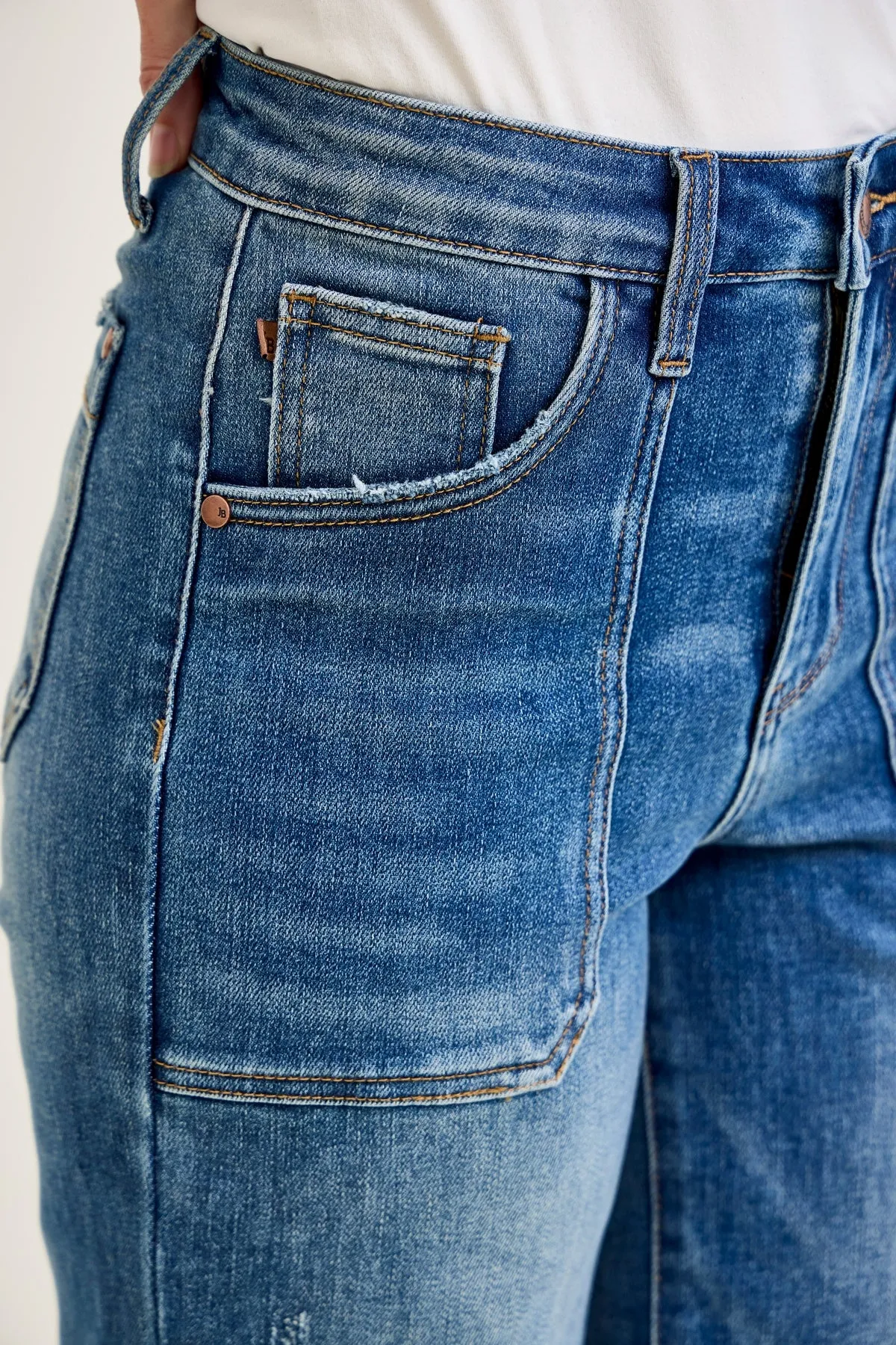 Lux Utility Pockets Cropped Wide Leg sold by Judy Blue product image thumbnail 2