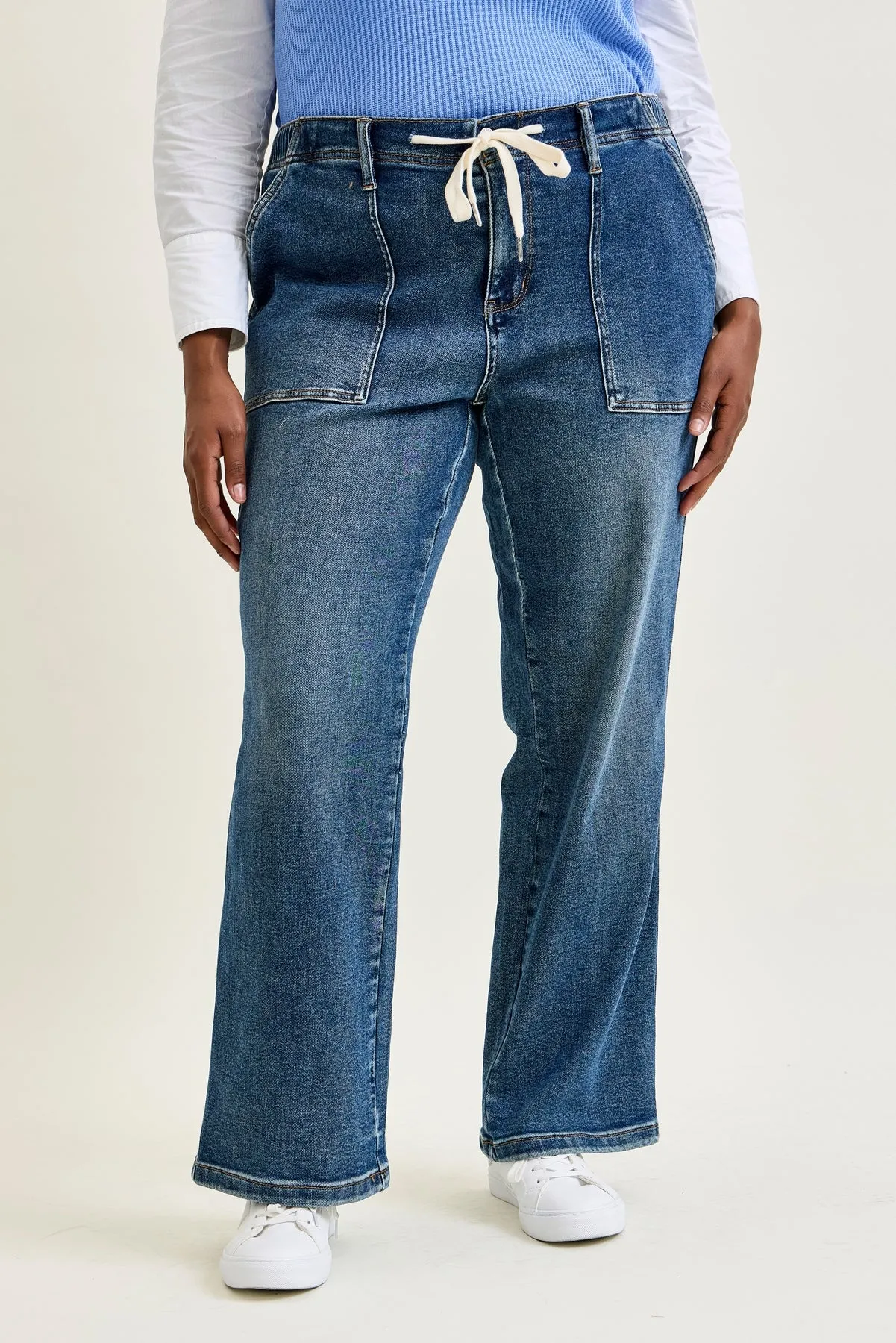 Lux Drawstring Wide Leg - PLUS sold by Judy Blue product image thumbnail 5