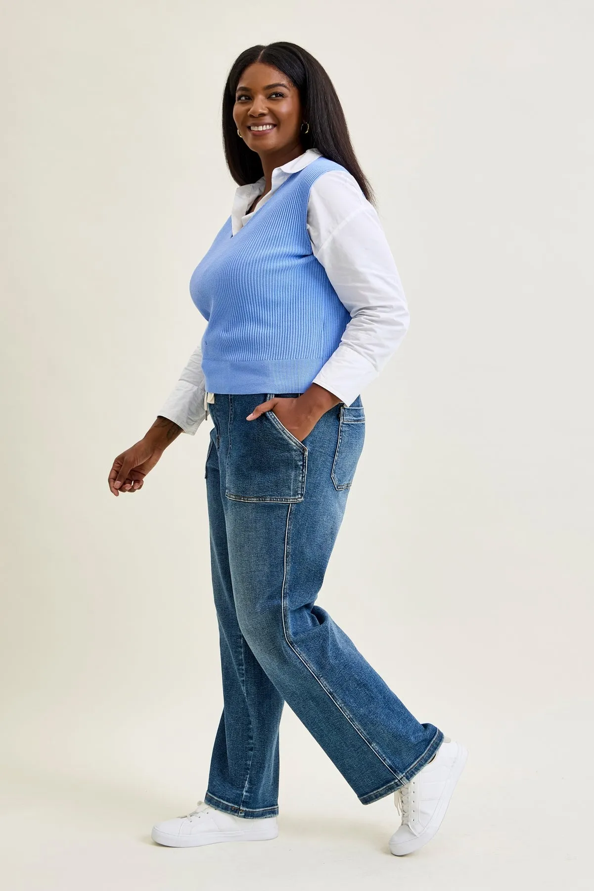 Lux Drawstring Wide Leg - PLUS sold by Judy Blue product image thumbnail 2