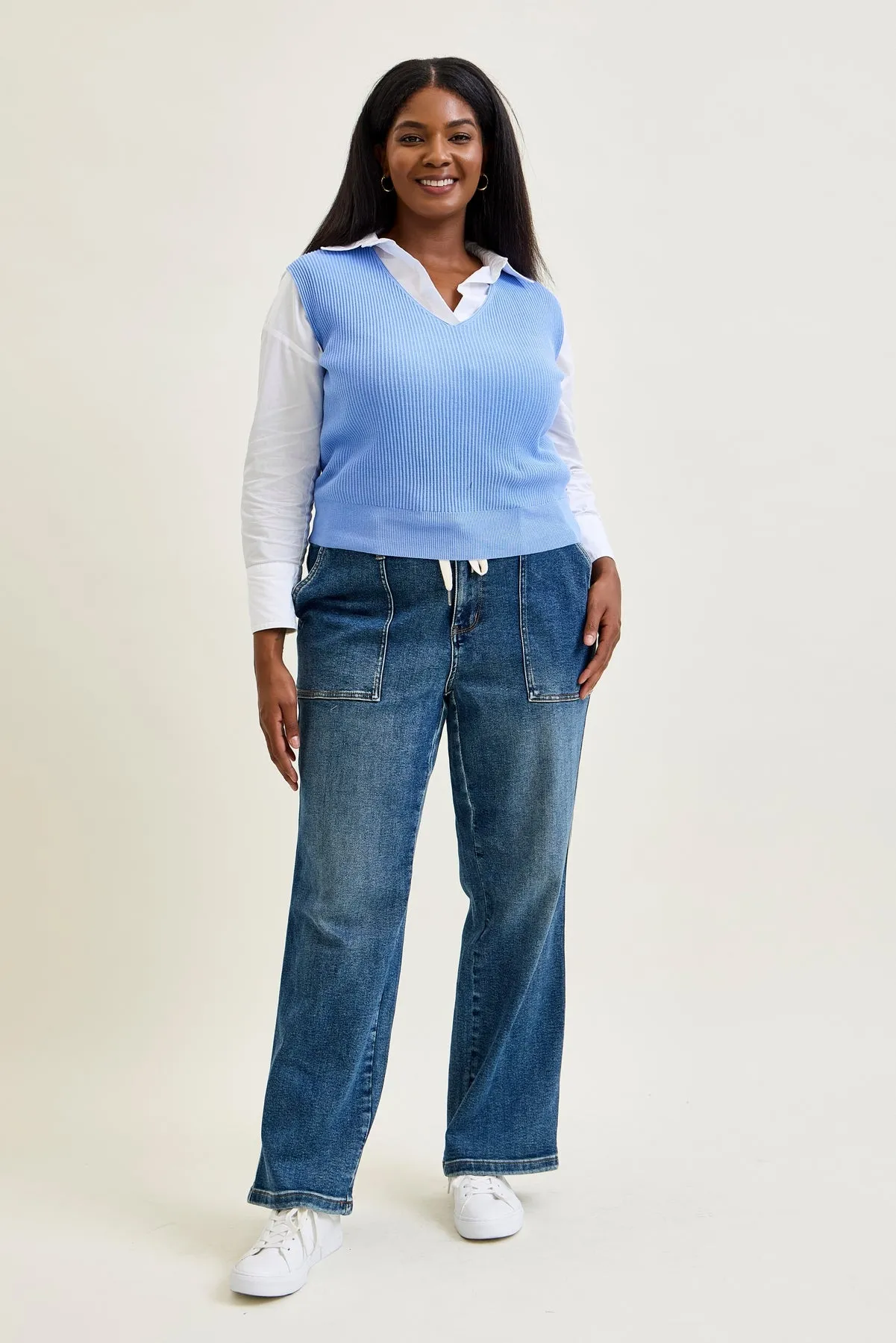 Lux Drawstring Wide Leg - PLUS sold by Judy Blue