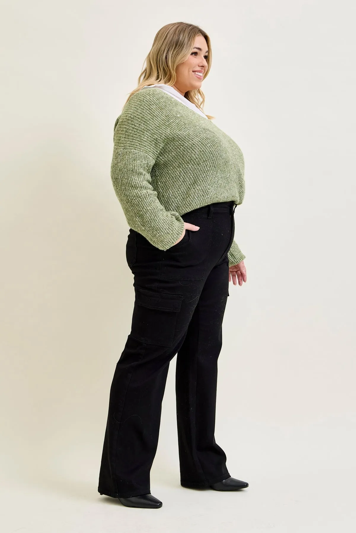 Lux Cargo Wide Leg - PLUS sold by Judy Blue product image thumbnail 4