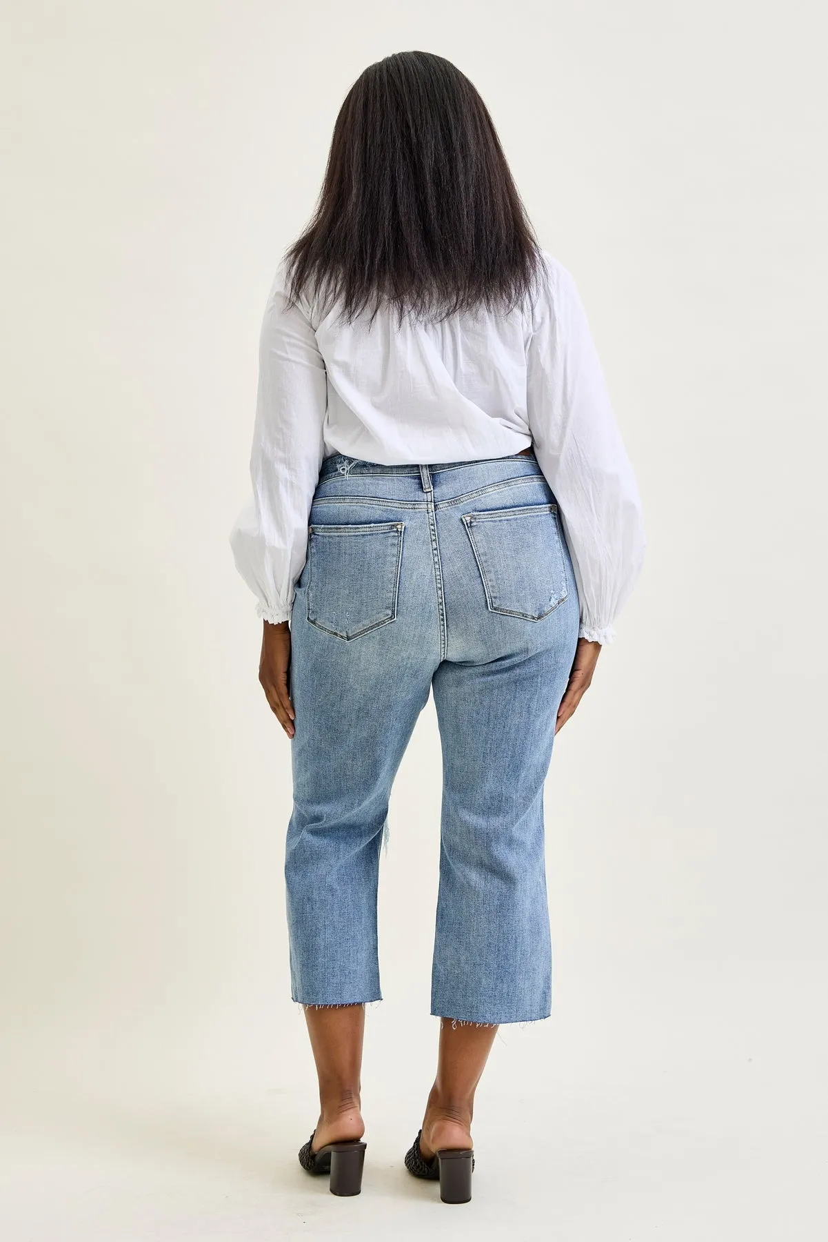 Dottie Distressed Crop Wide Leg - PLUS sold by Judy Blue product image thumbnail 4