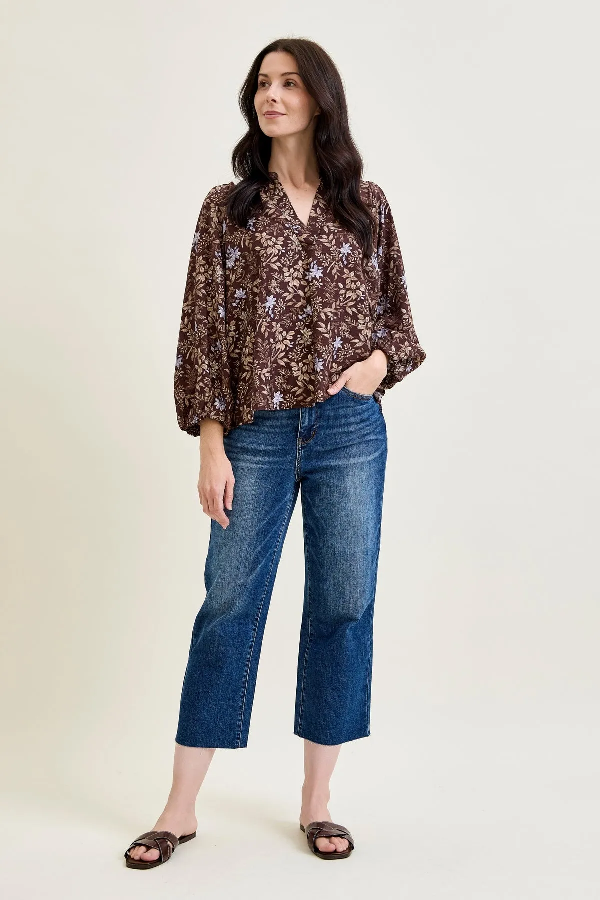Dottie Back Pocket Classic Cropped Wide Leg Jeans sold by Judy Blue