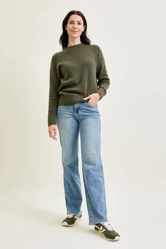 Lux Front Yoke Retro Wide Leg Jeans made by Judy Blue