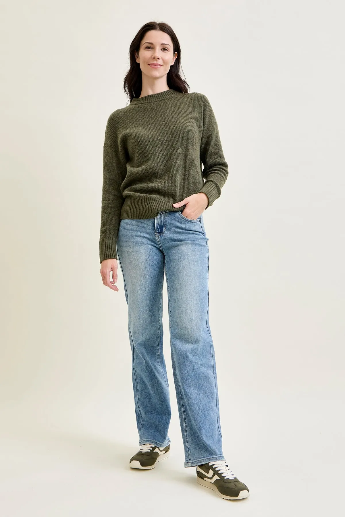 Lux Front Yoke Retro Wide Leg Jeans sold by Judy Blue
