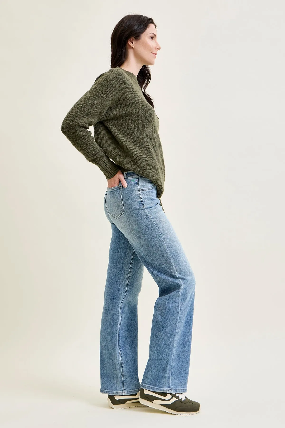 Lux Front Yoke Retro Wide Leg Jeans sold by Judy Blue product image thumbnail 2