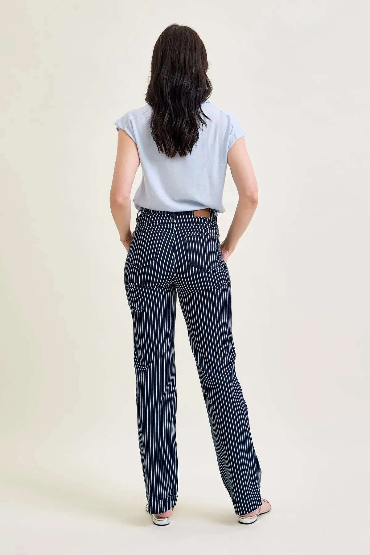 Kimberly Tummy Control Striped Straight Fit sold by Judy Blue product image thumbnail 5