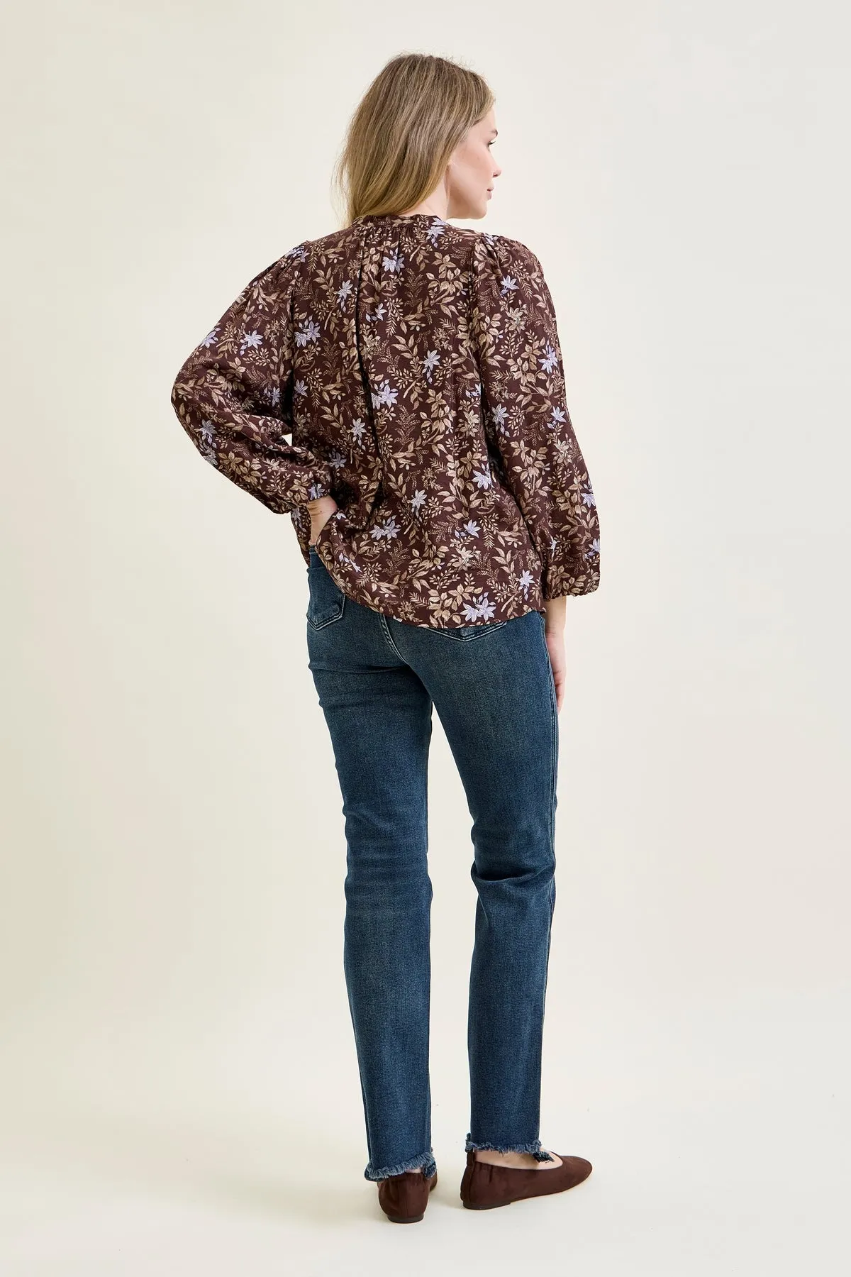 Kimberly Button Fly Hem Distressed Straight Jeans sold by Judy Blue product image thumbnail 3