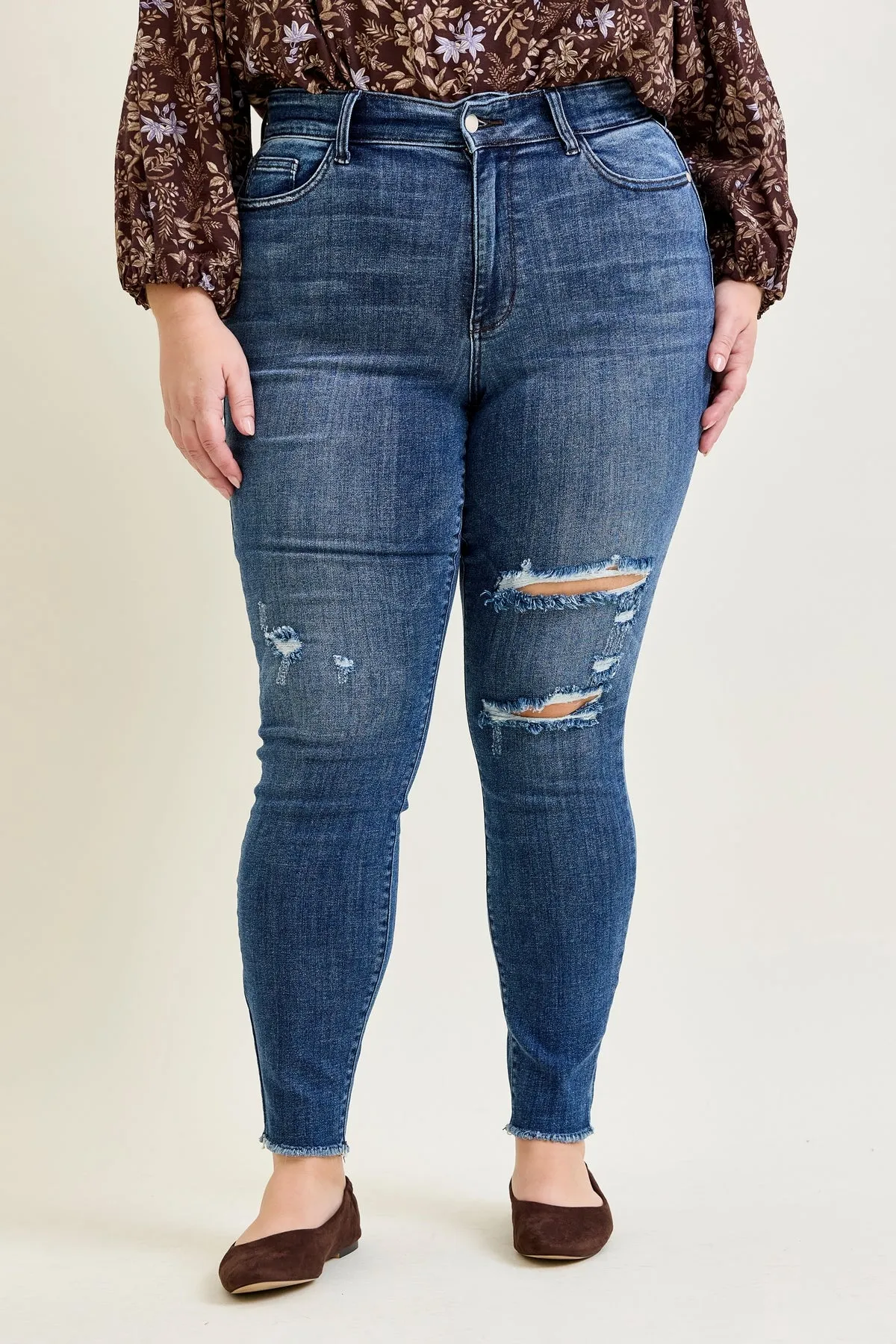 Sienna Skinny Jeans with Rips - PLUS sold by Judy Blue product image thumbnail 5