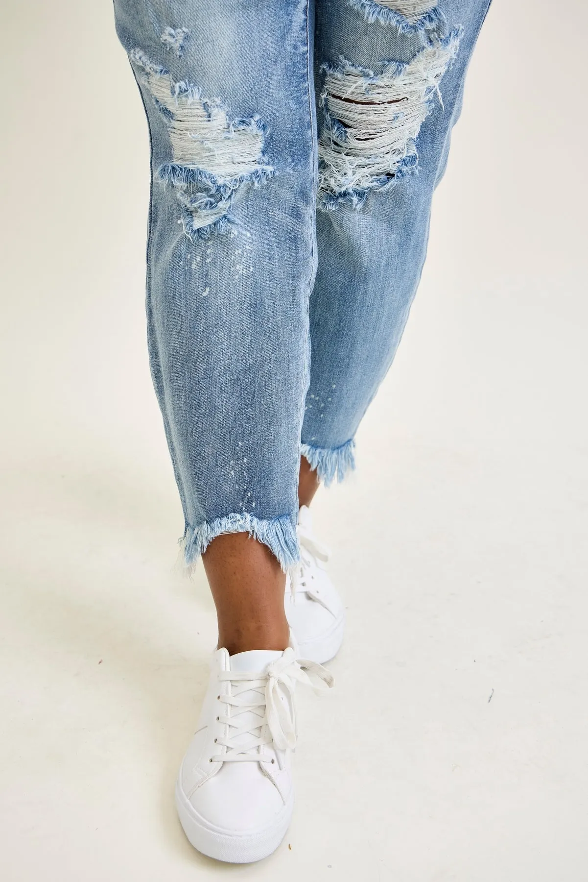 Billie Light Bleach Splash Boyfriend Jeans sold by Judy Blue product image thumbnail 2