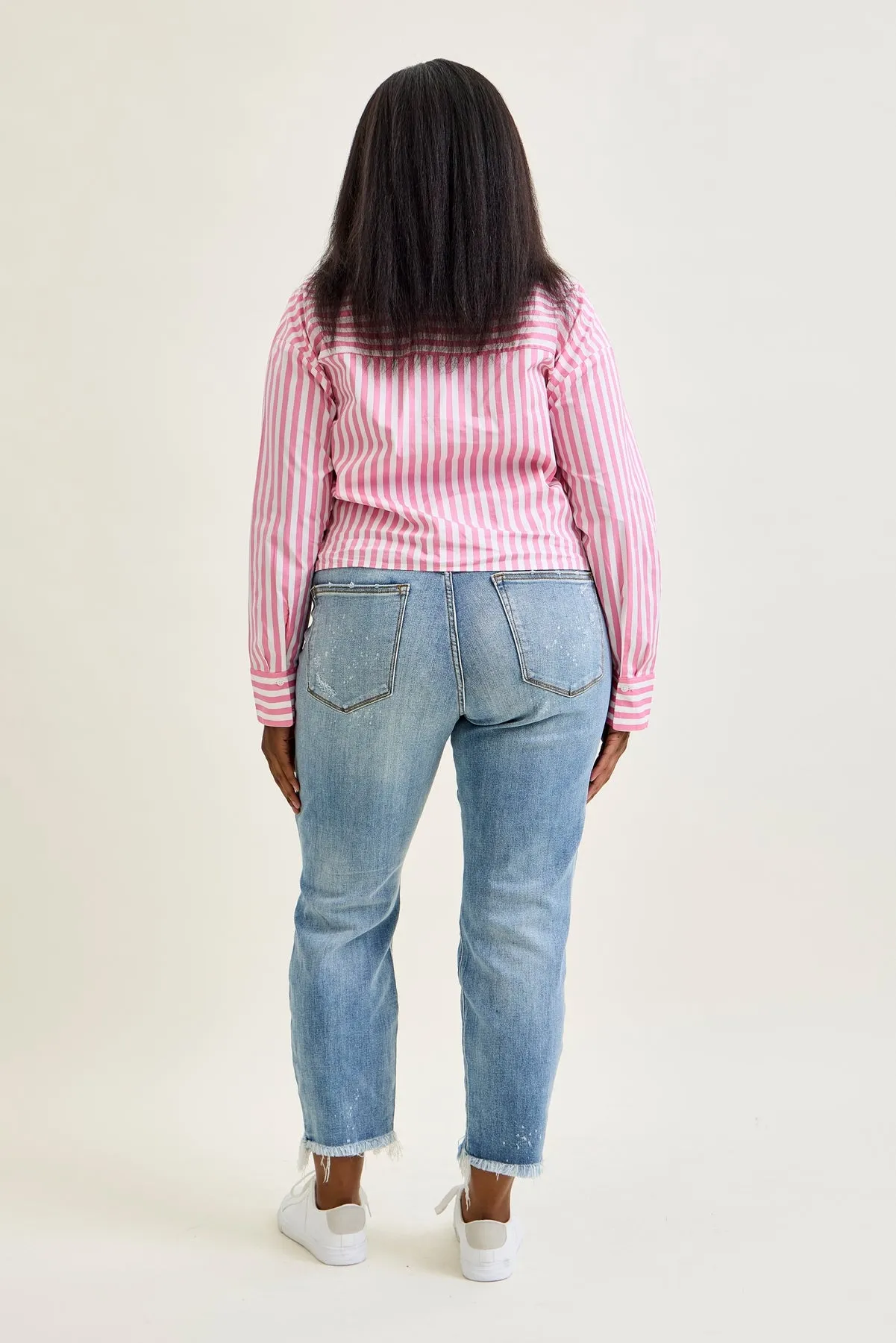 Billie Light Bleach Splash Boyfriend Jeans sold by Judy Blue product image thumbnail 5