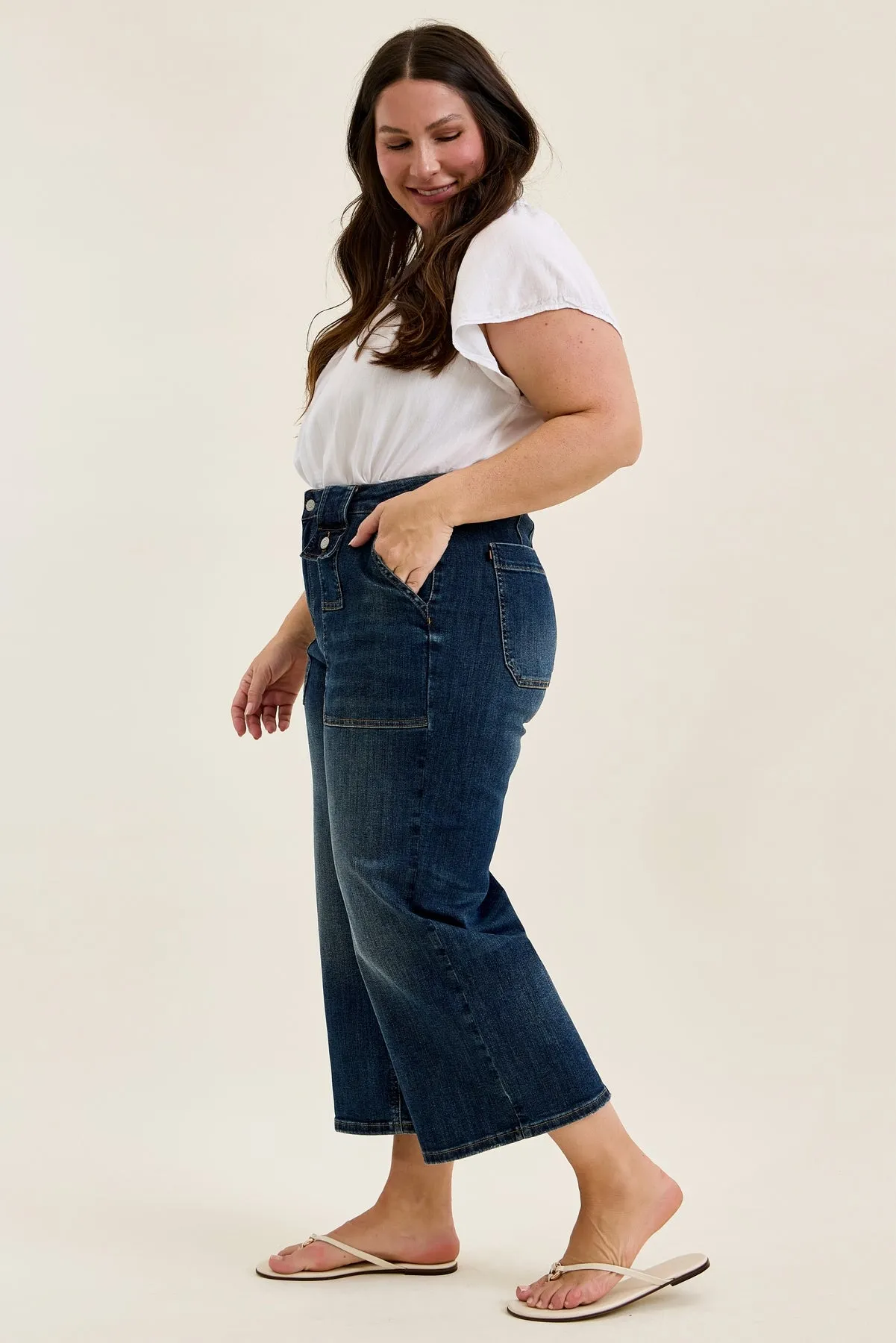 Dottie Utility Wide Crop - PLUS sold by Judy Blue product image thumbnail 2
