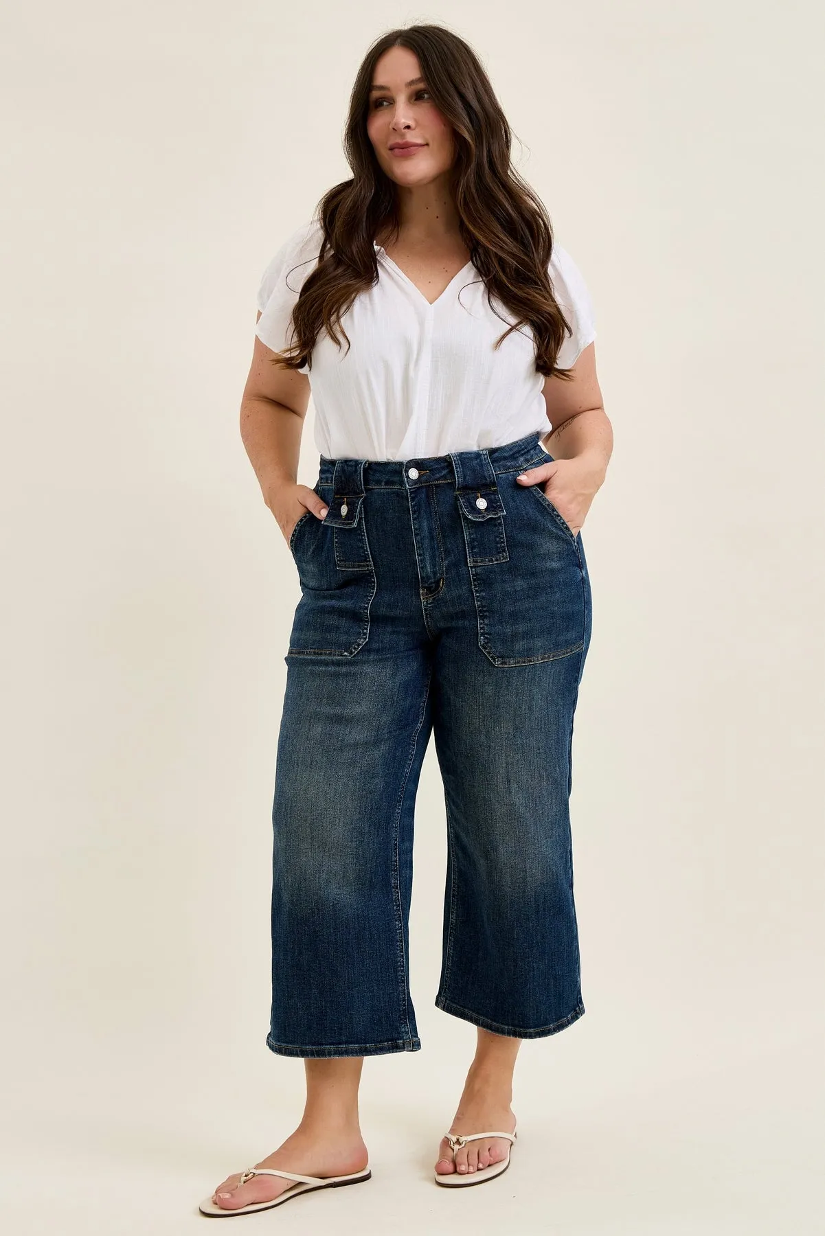 Dottie Utility Wide Crop - PLUS sold by Judy Blue product image thumbnail 3