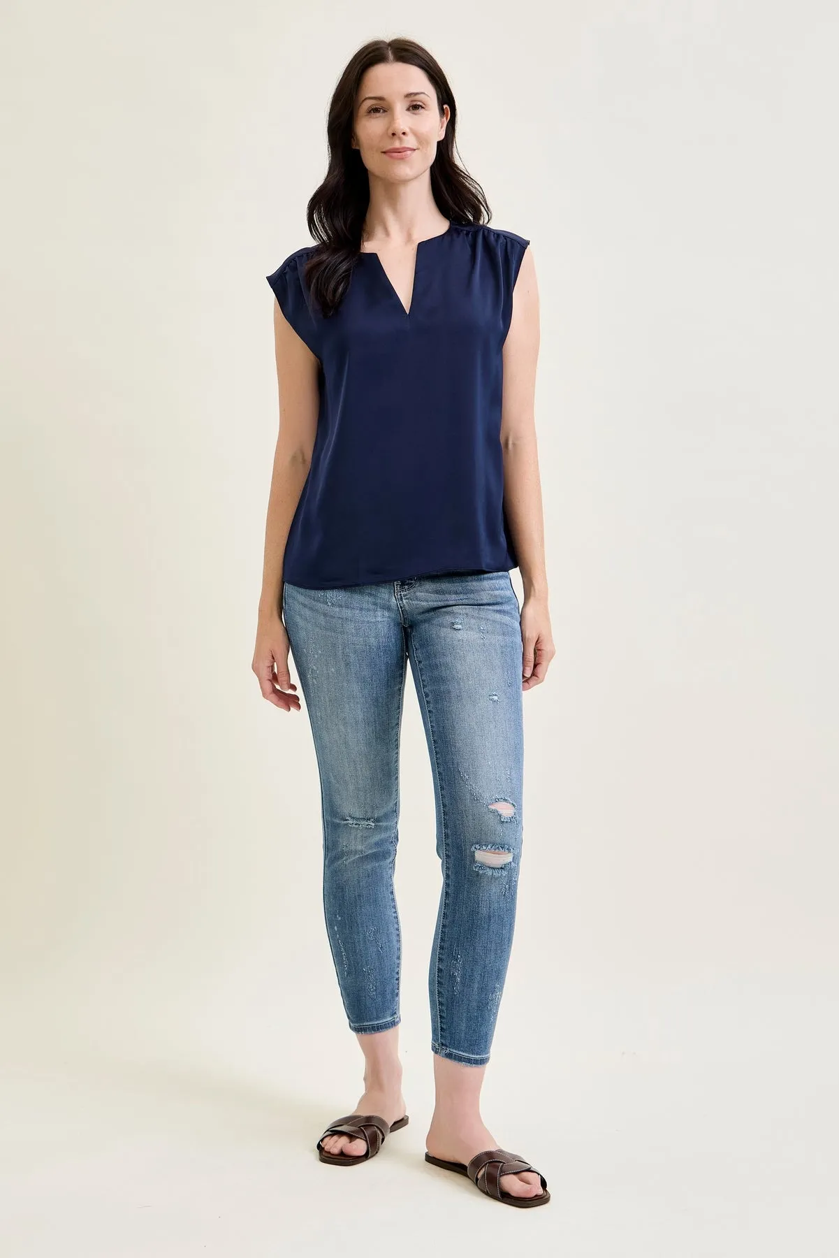 Angie Relaxed Fit Bleach Splash Cropped sold by Judy Blue product image thumbnail 3