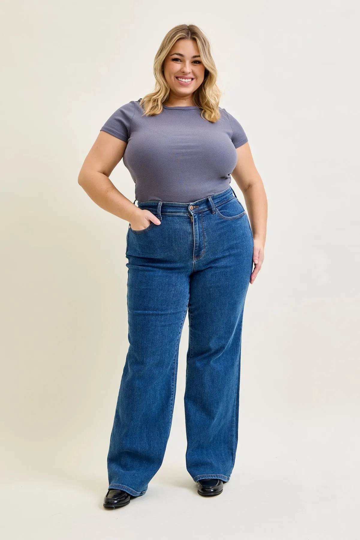 Lux Vintage Classic Wide Leg - PLUS sold by Judy Blue