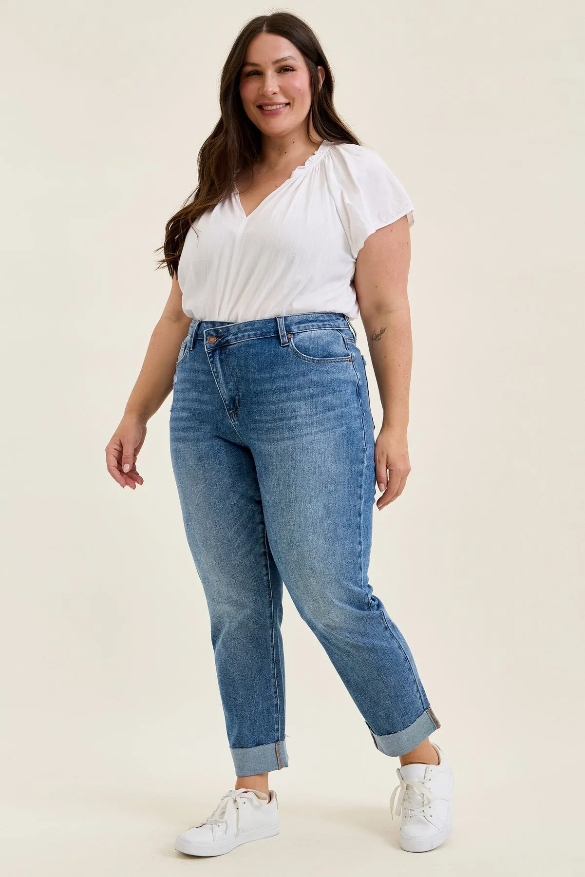 Billie Boyfriend with Crisscross Waist - PLUS sold by Judy Blue product image thumbnail 3