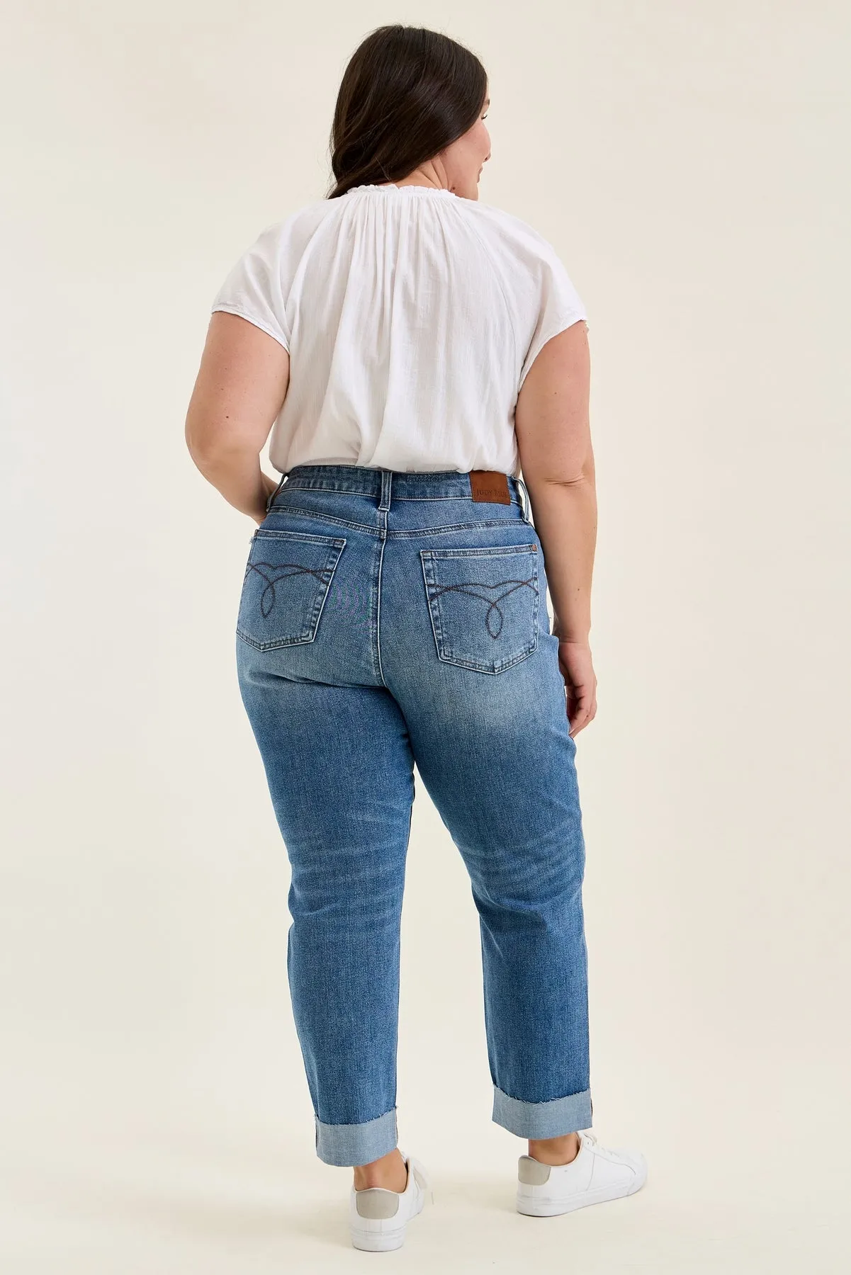 Billie Boyfriend with Crisscross Waist - PLUS sold by Judy Blue product image thumbnail 5