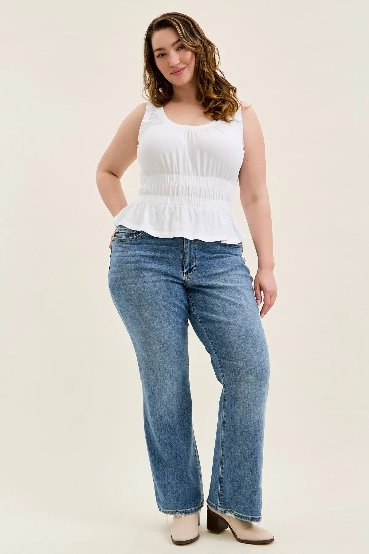 Daisy Vintage Bootcut With Destroy Hem - PLUS sold by Judy Blue product image thumbnail 3