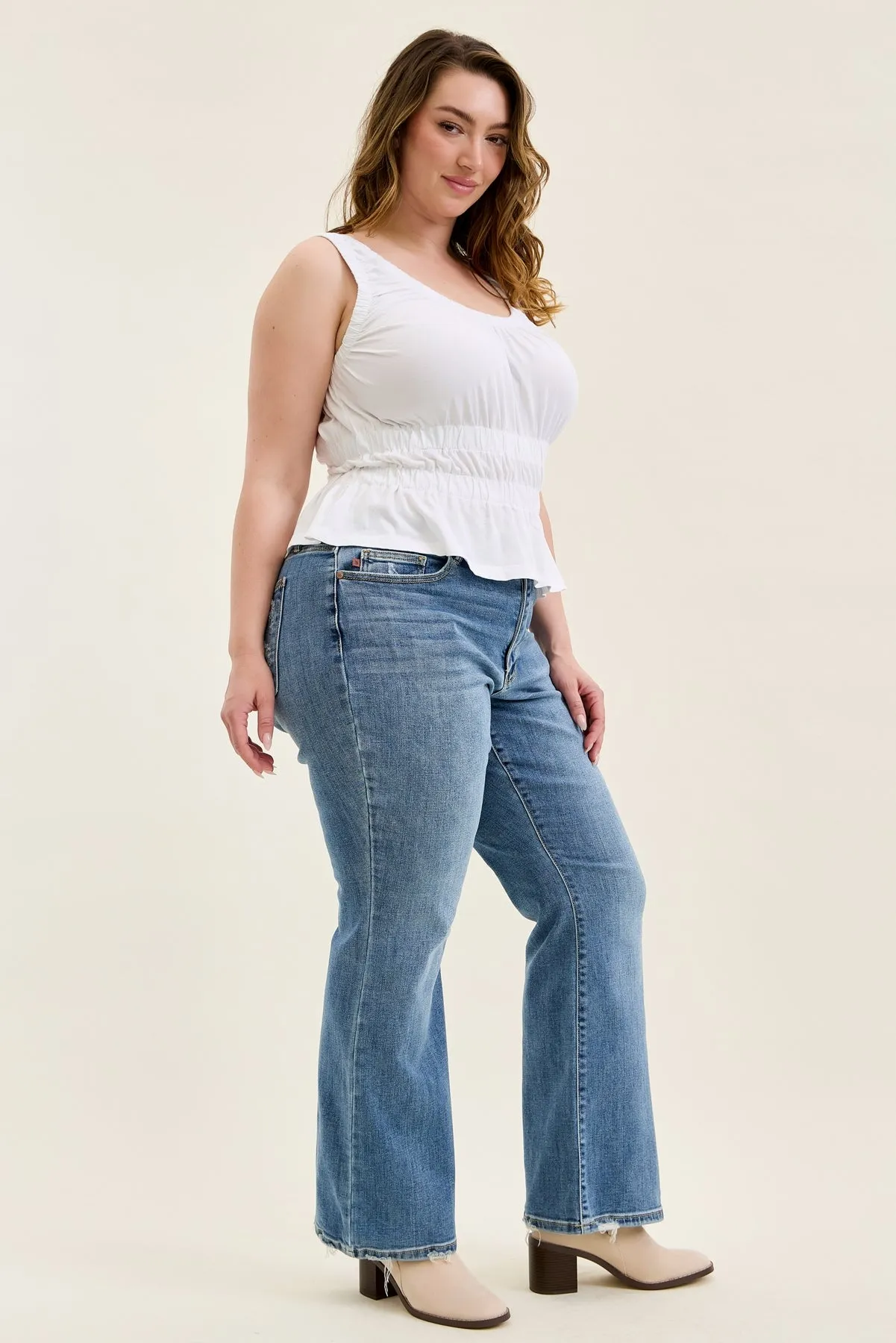 Daisy Vintage Bootcut With Destroy Hem - PLUS sold by Judy Blue product image thumbnail 2