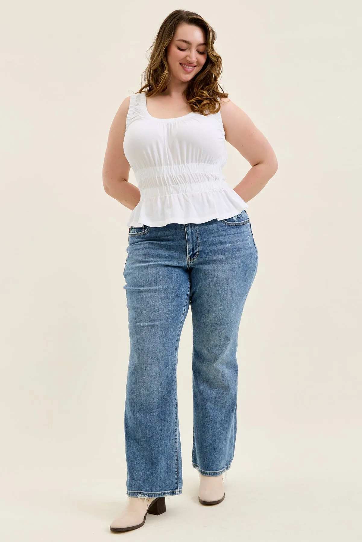 Daisy Vintage Bootcut With Destroy Hem - PLUS sold by Judy Blue product image thumbnail 4