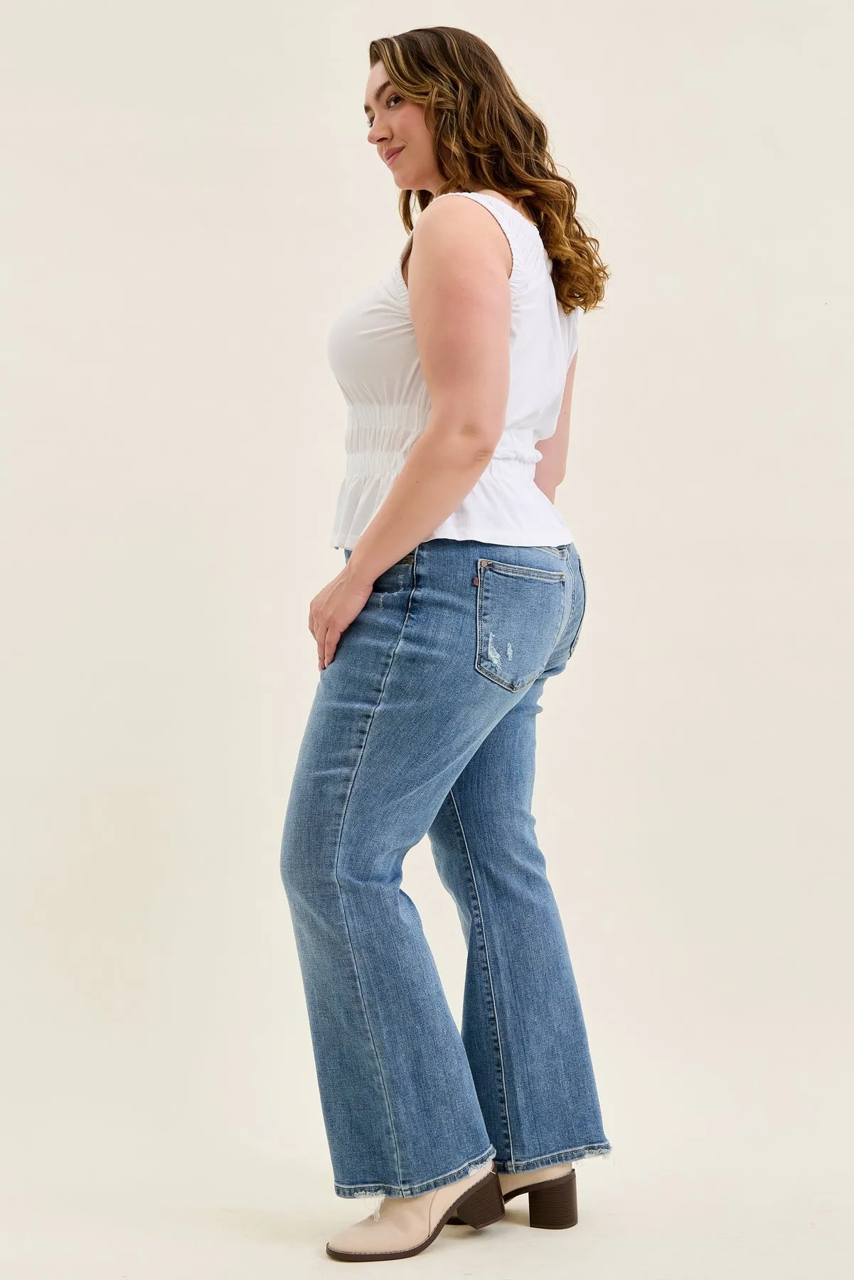 Daisy Vintage Bootcut With Destroy Hem - PLUS sold by Judy Blue product image thumbnail 5