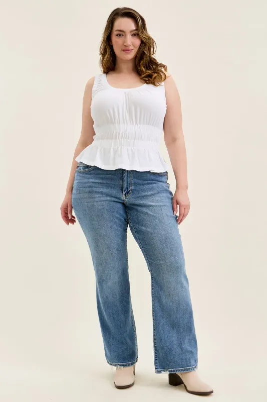 Daisy Vintage Bootcut With Destroy Hem - PLUS made by Judy Blue