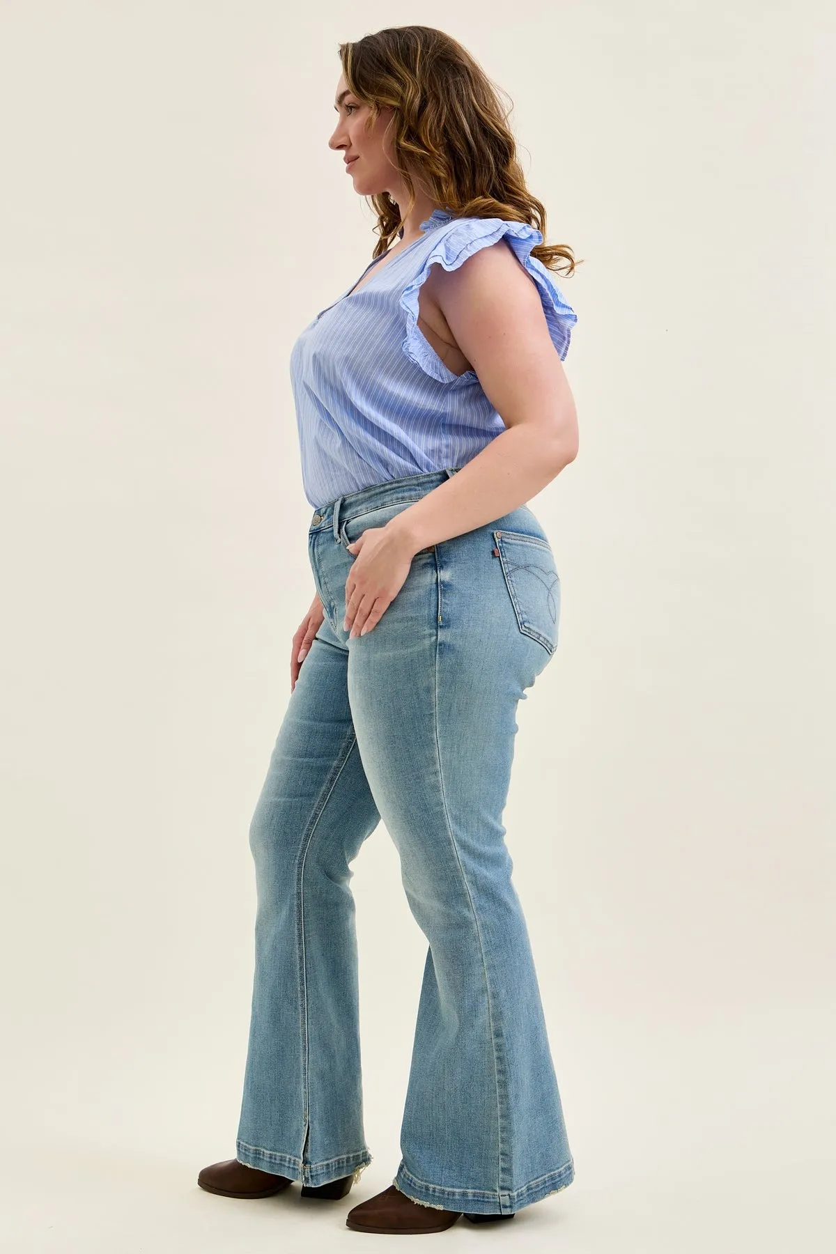 Multi Inseam Charlotte Flare (Standard Inseam) - PLUS sold by Judy Blue product image thumbnail 3