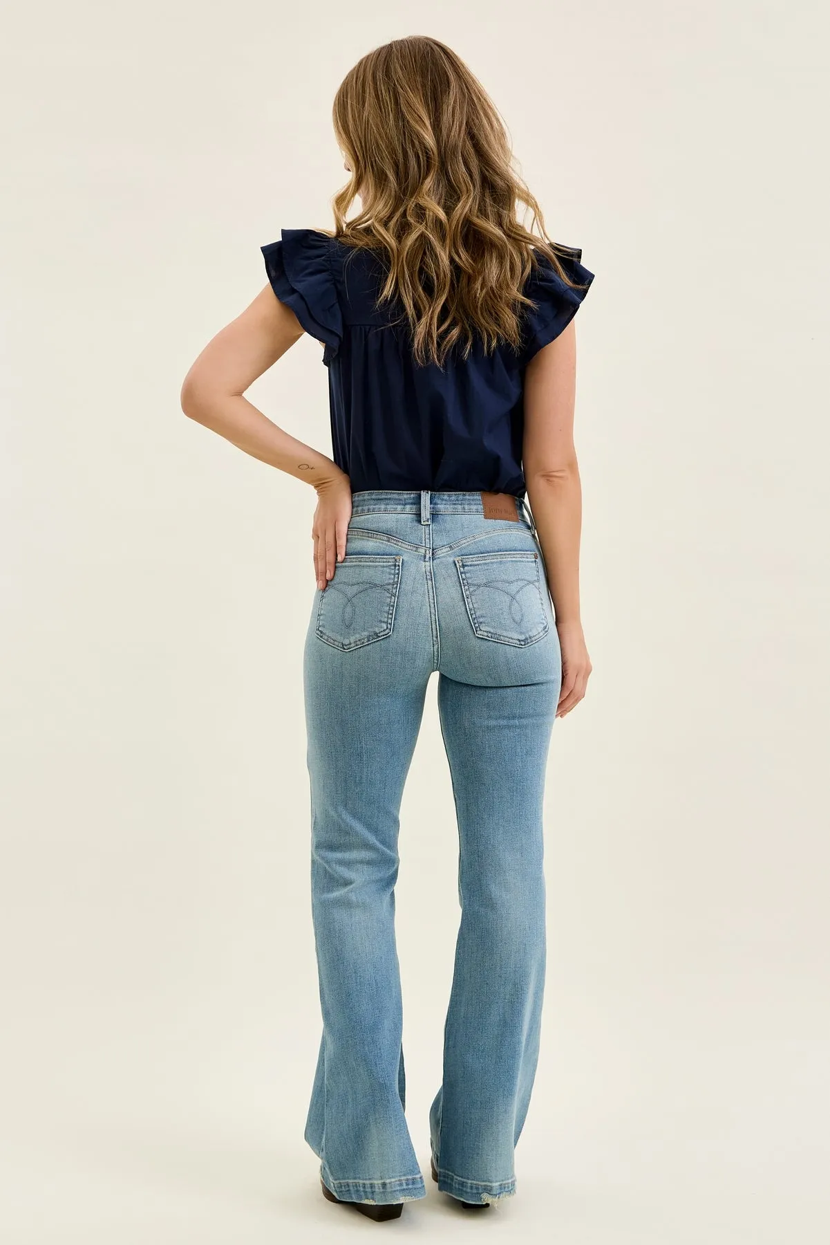 Multi Inseam Charlotte Flare (Long Inseam) sold by Judy Blue product image thumbnail 4