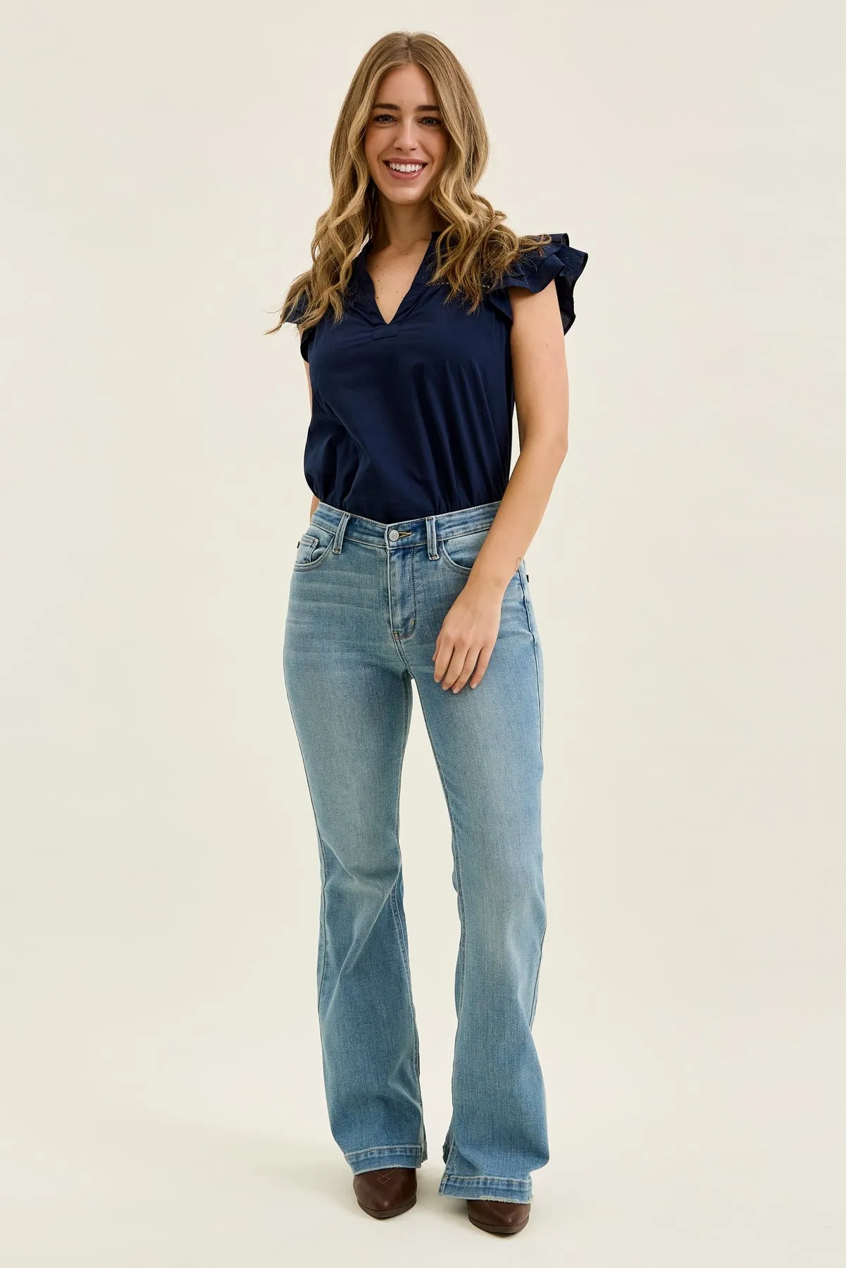 Multi Inseam Charlotte Flare (Long Inseam) sold by Judy Blue