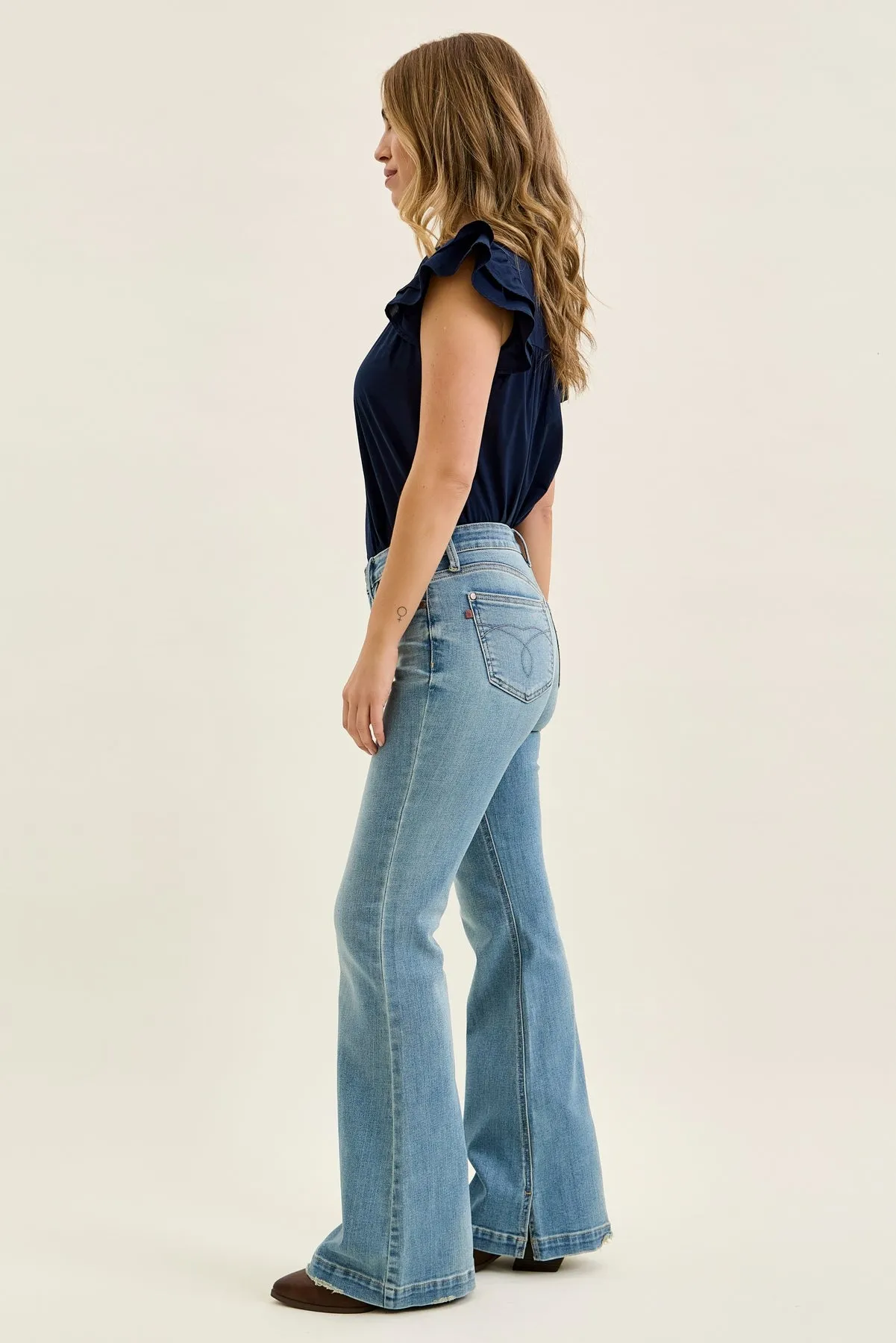 Multi Inseam Charlotte Flare (Long Inseam) sold by Judy Blue product image thumbnail 5