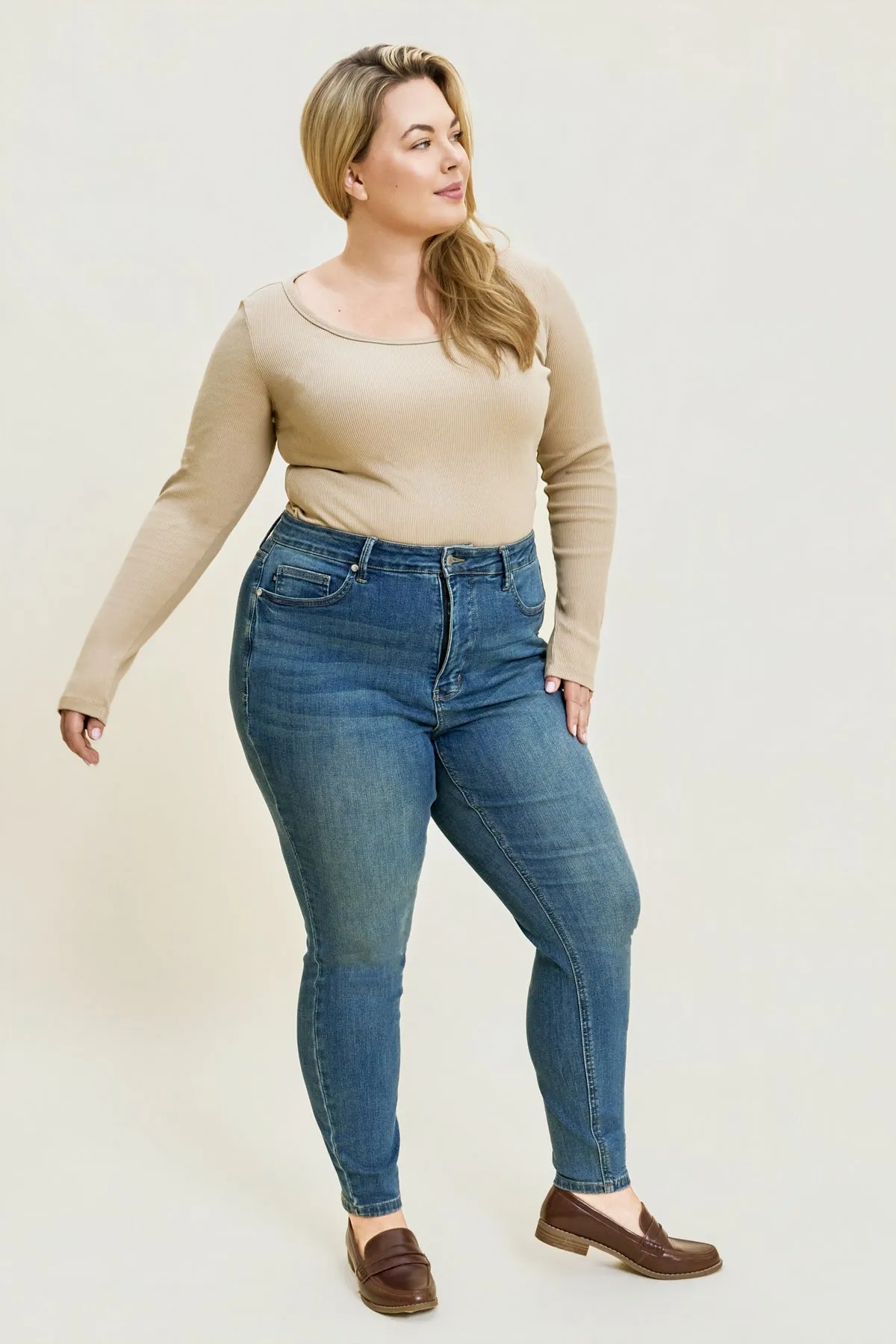 Sienna Tummy Control Classic Skinny Jeans - PLUS sold by Judy Blue product image thumbnail 3