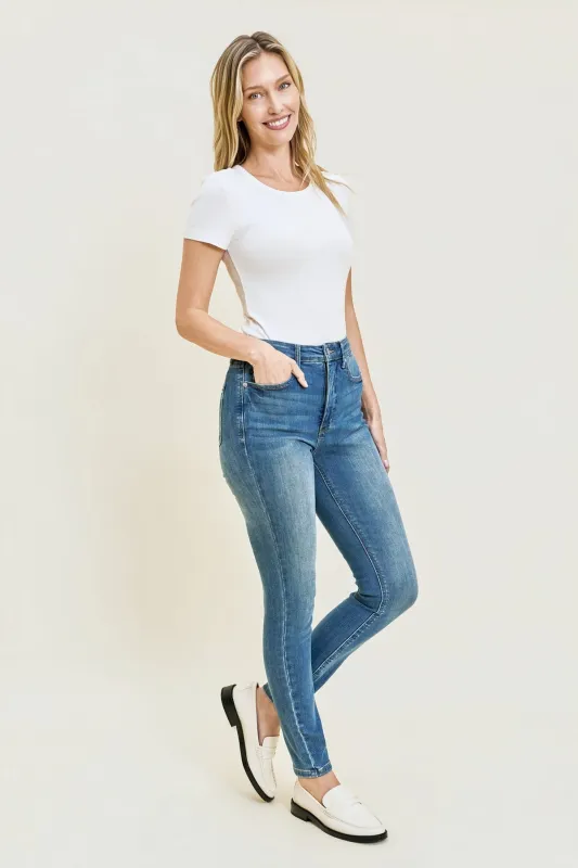 Sienna Tummy Control Classic Skinny Jeans made by Judy Blue