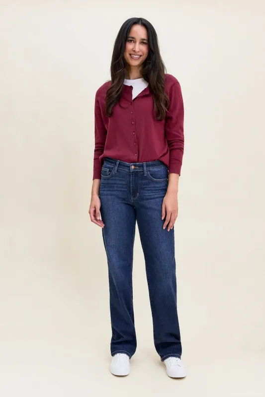 Kimberly Multi Inseam Straight Fit Jeans (Long) made by Judy Blue