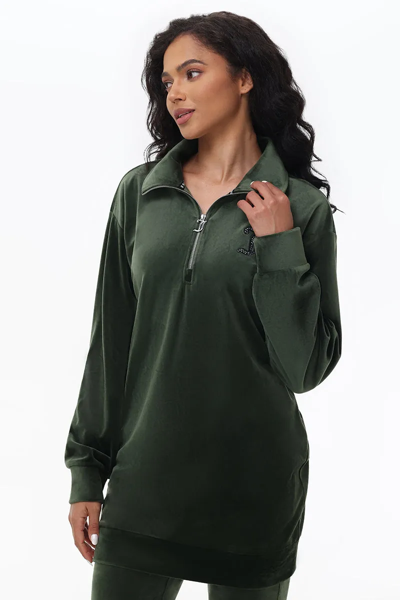 Oversized Small Bling Quarter Zip Pullover sold by Juicy Couture product image thumbnail 2