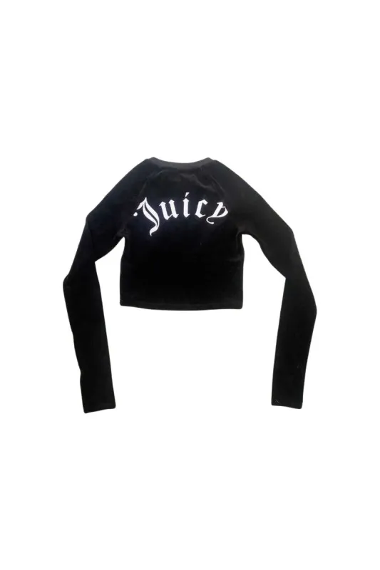 Velour Juicy Cropped Long Sleeve—REJUICED sold by Juicy Couture