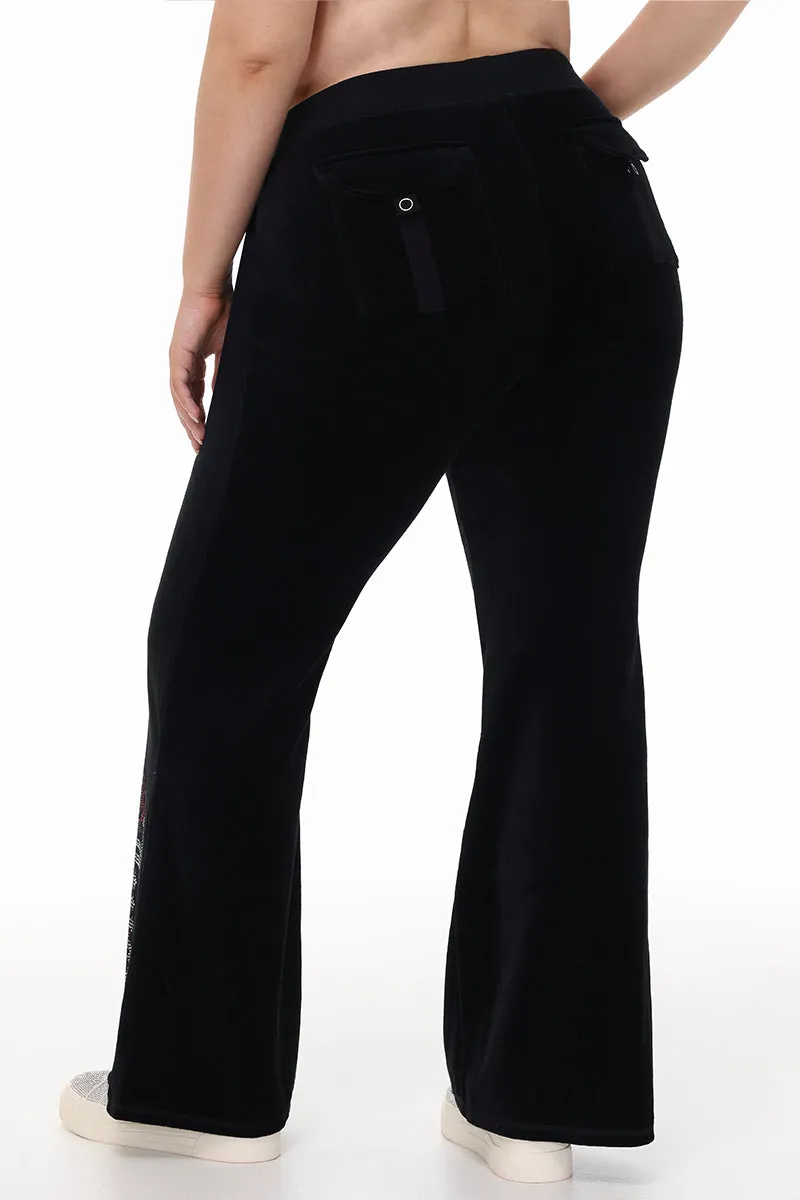 Plus-Size Juicy Roses Bling Snap Pocket Cotton Velour Pants sold by Juicy Couture product image thumbnail 2
