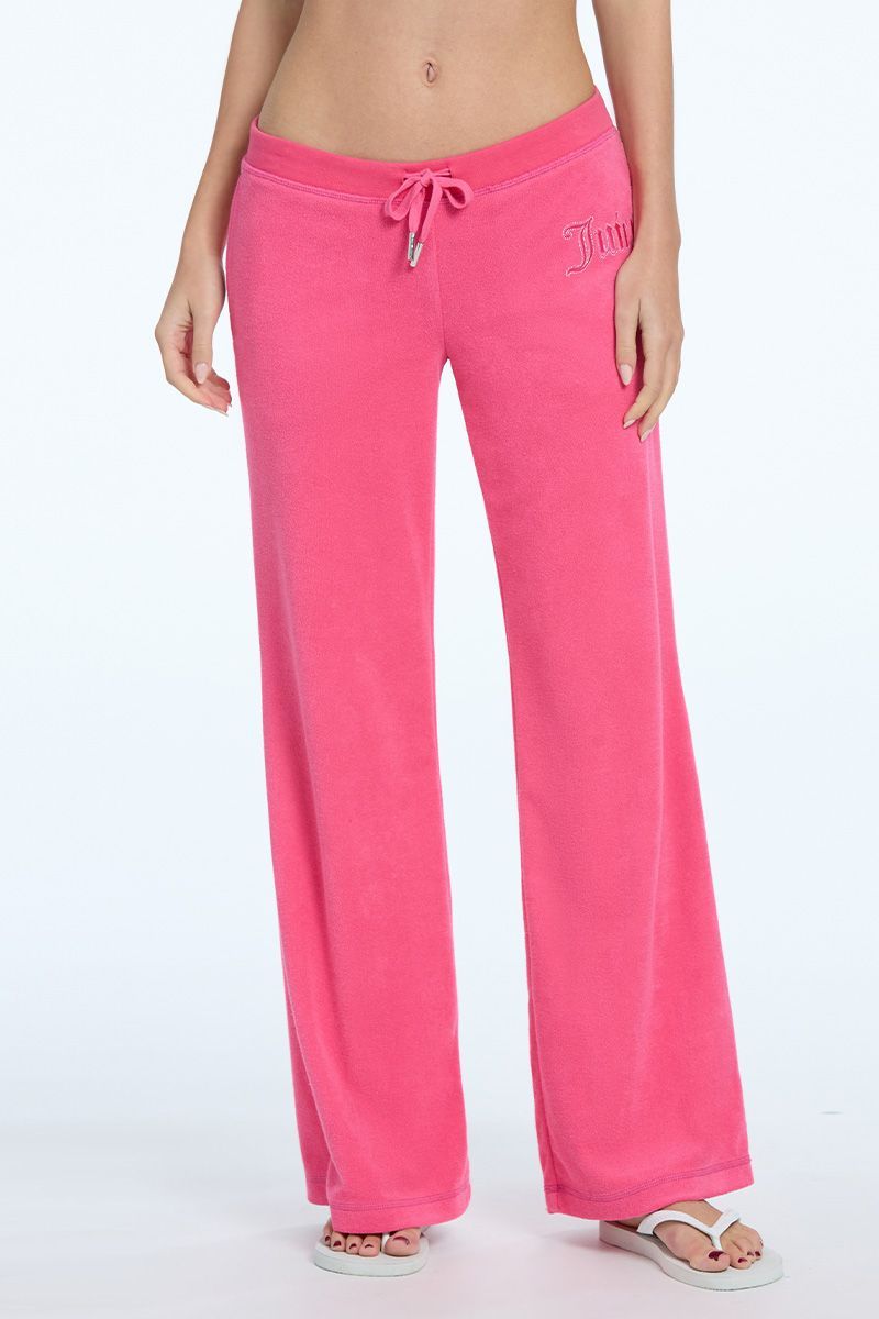Tonal Towel Terry Track Pants sold by Juicy Couture