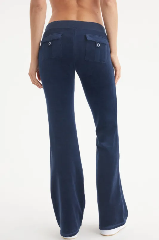 Hollywood Scottie Snap Pocket Cotton Velour Track Pants made by Juicy Couture